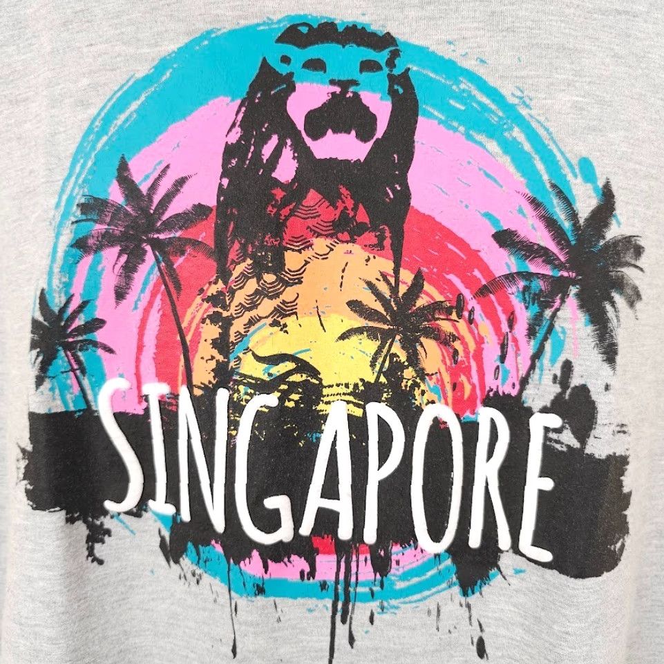 Vintage Singapore T Shirt Mens Size Large Gray Travel Destination Tee Size US L / EU 52-54 / 3 - 3 Thumbnail