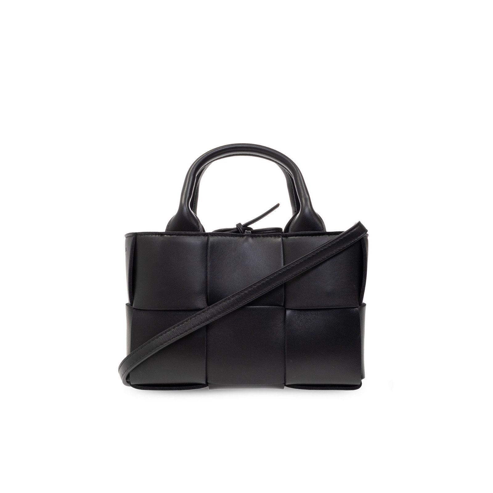 BOTTEGA VENETA Arco Candy Black Intreccio Tote Bag New & Aut