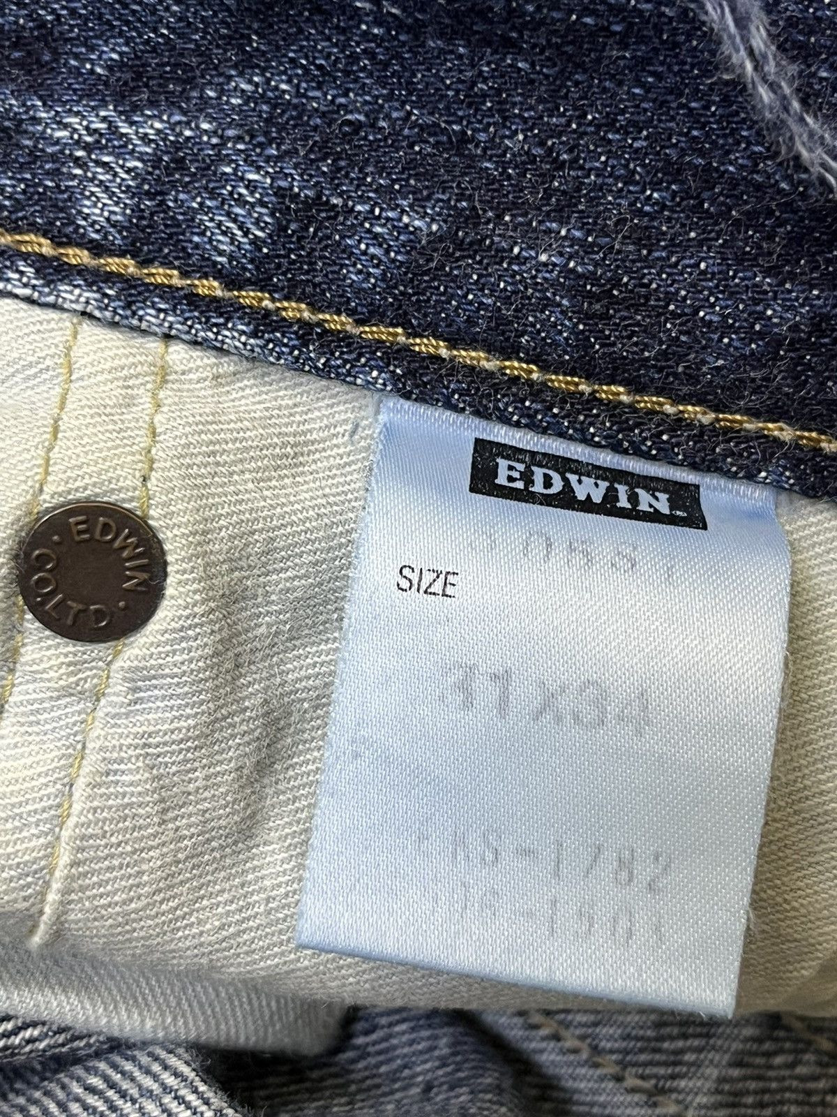 Edwin SICK🔥VINTAGE EDWIN 505s DISTRESSED SELVEDGE 3 QUARTER JEANS Size US 32 / EU 48 - 19 Thumbnail