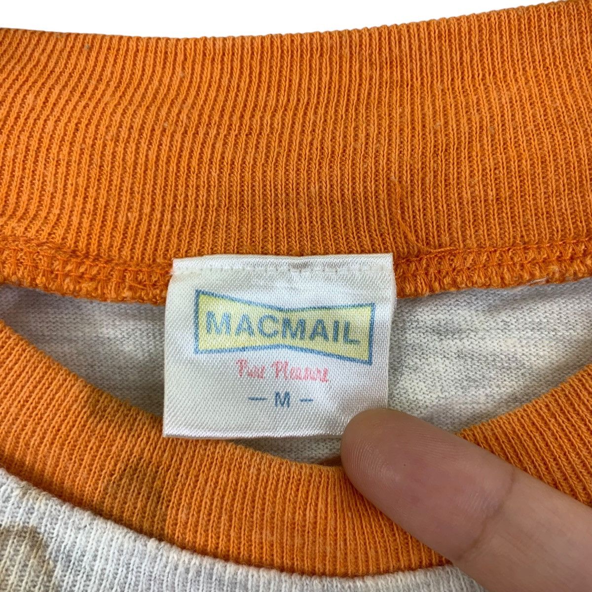 Vintage Vintage 90’ MACMAIL CHANCE CAT Cartoon Ringer Tee Shirt Size US M / EU 48-50 / 2 - 6 Thumbnail