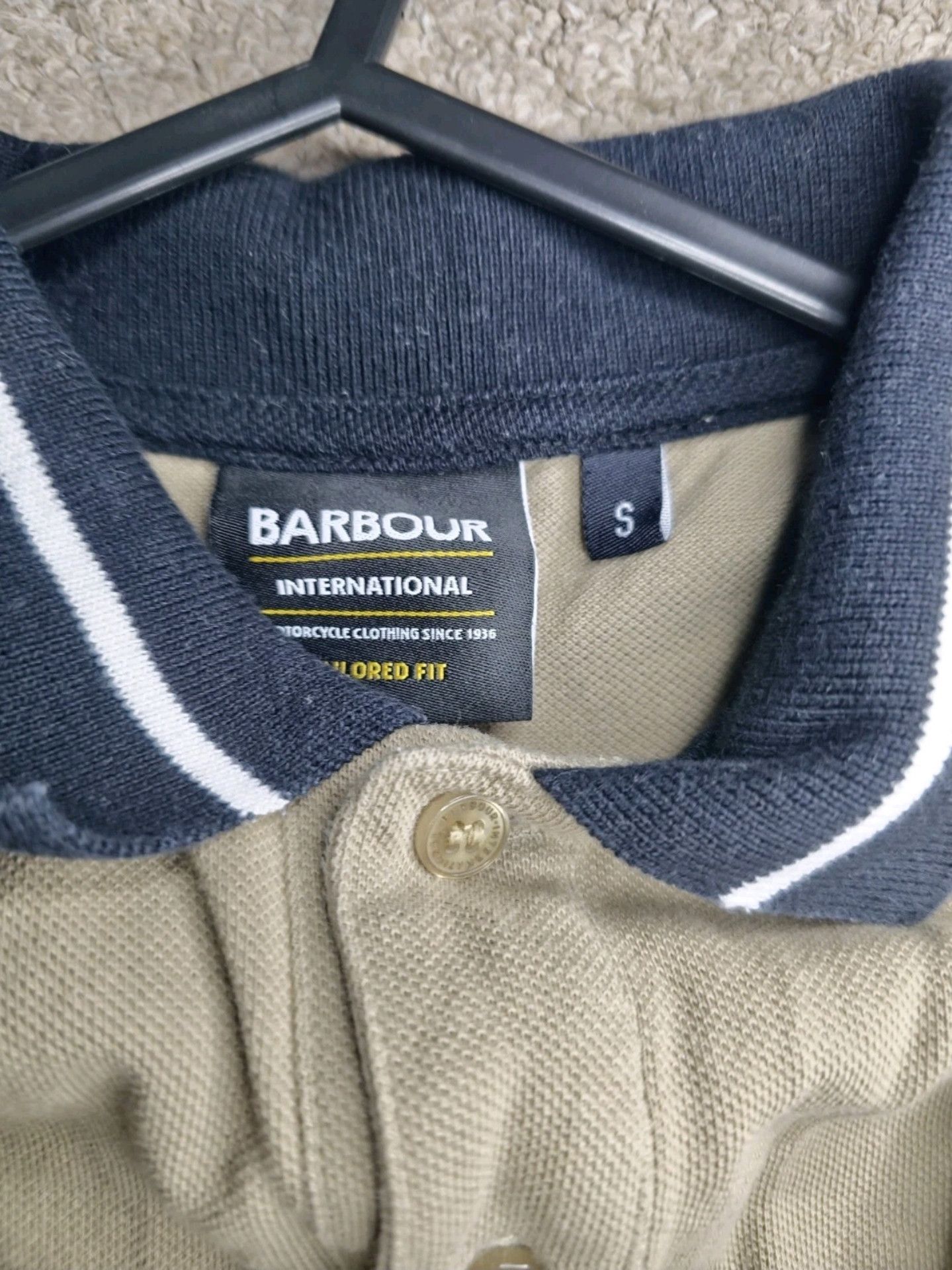 Barbour Barbour International Beige Polo Shirt (Men’s S) Size US S / EU 44-46 / 1 - 5 Thumbnail