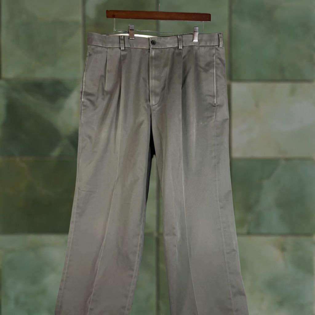 Brooks Brothers Brooks Brothers Advantage Chino Elliot Pants Mens 38x30 Khaki Pleated Cuffed Size US 38 / EU 54 - 1 Thumbnail