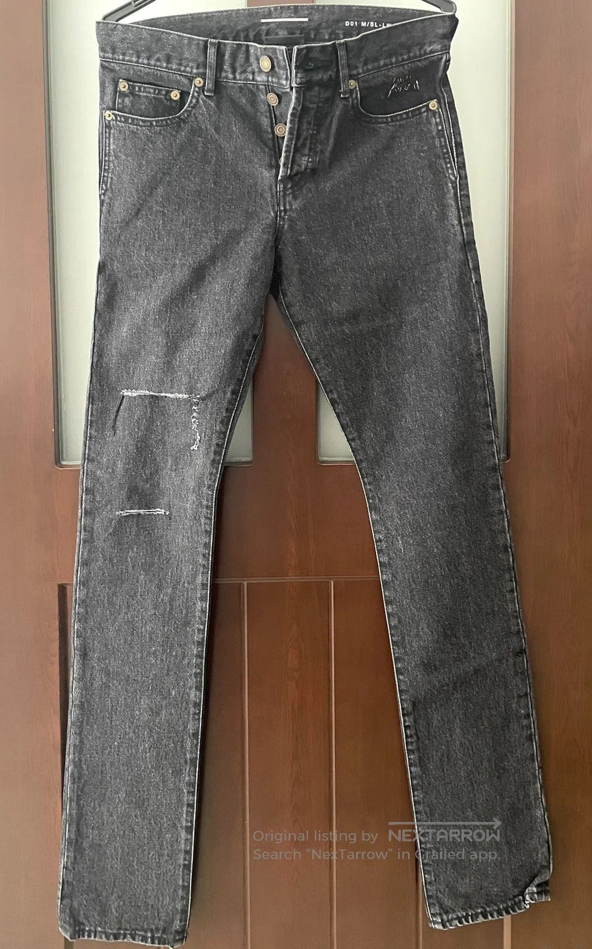Saint Laurent Paris Saint Laurent Men's Distressed Black Jeans. Size US 30 / EU 46 - 1 Thumbnail
