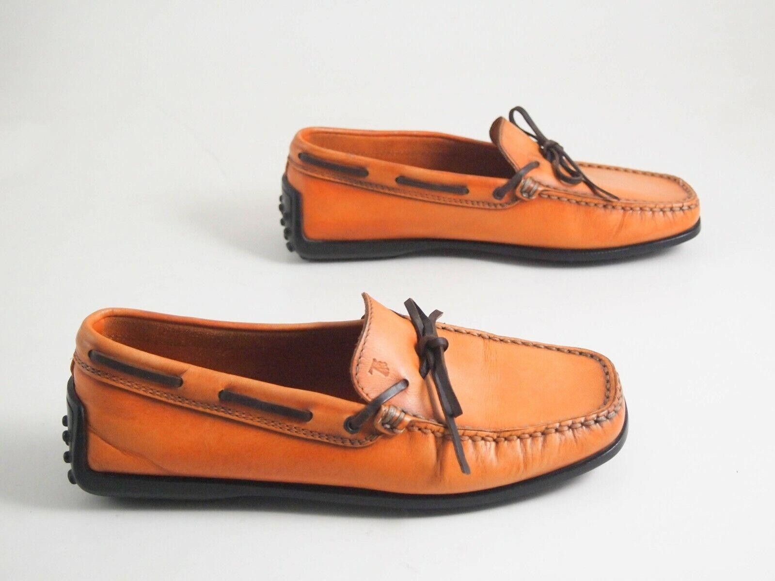 Tod's Tod's Loafers Orange Leather Womens EU 36 US 6 Size US 6 / IT 36 - 4 Thumbnail
