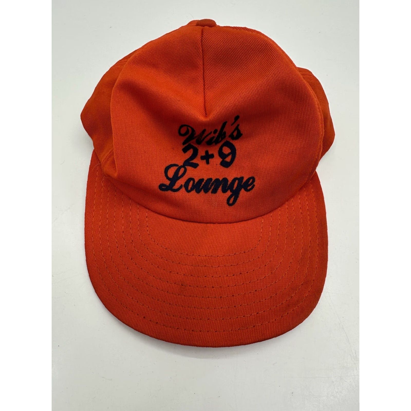 Vintage Adult Unisex Wibs 2+9 Lounge Orange Baseball Adjustable Hat Cap Size ONE SIZE - 3 Thumbnail