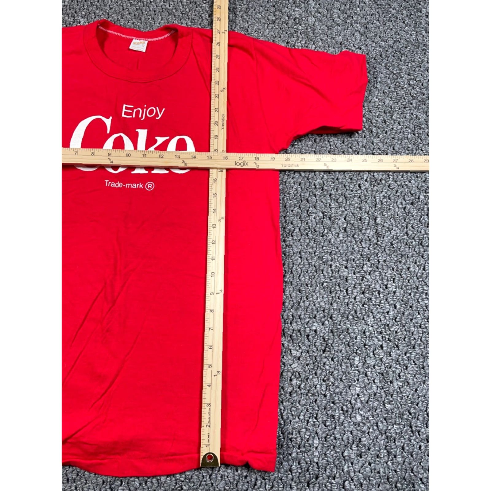 Vintage VINTAGE Enjoy Coke T-Shirt Men Red 80s 1980s Sportswear Single Stitch Cotton Short Sleeve Crew Neck XL (Tag) Size US S / EU 44-46 / 1 - 7 Thumbnail