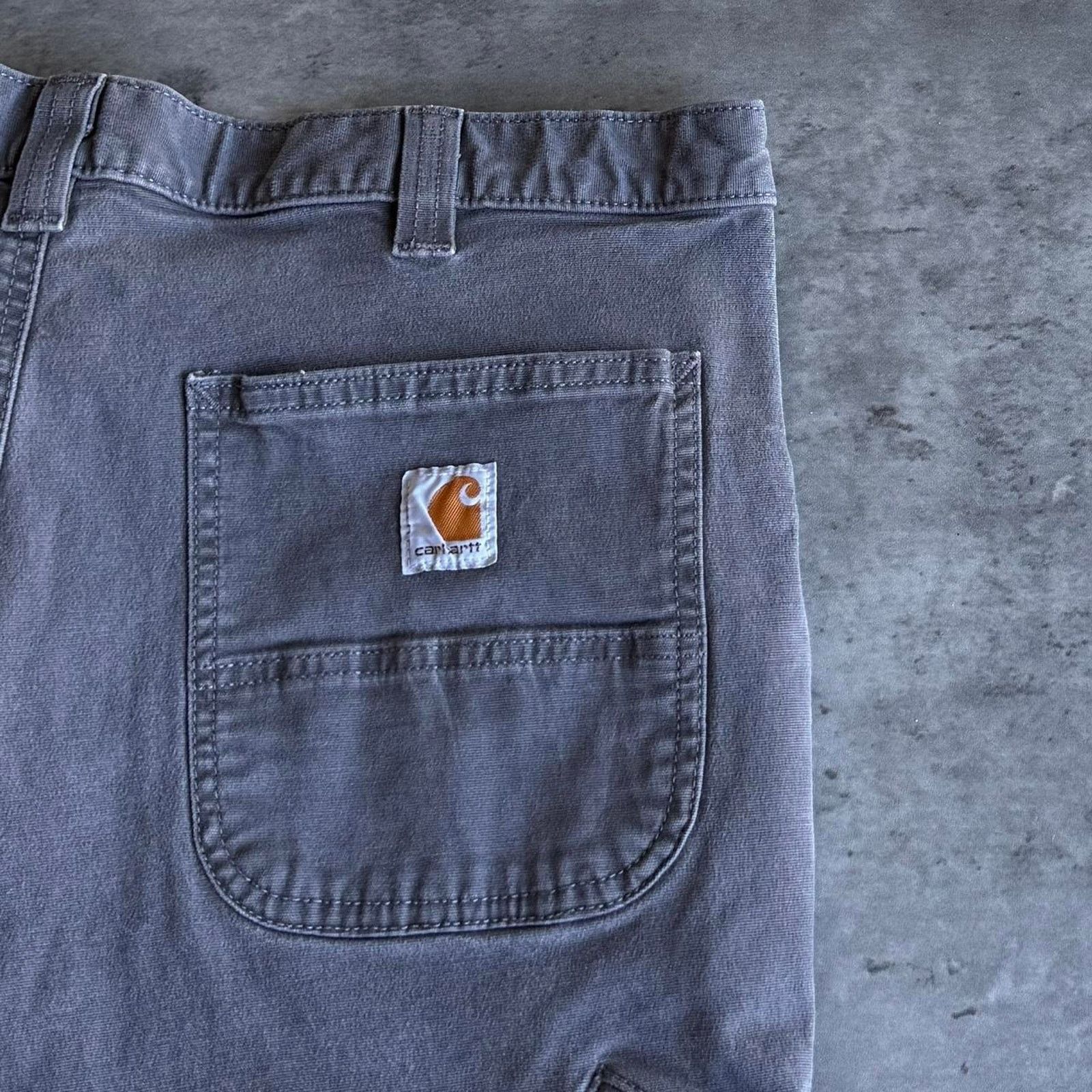 Carhartt × Carhartt Wip × Vintage Vintage Y2K Carhartt Wolf Grey Technical Carpenter Pants Size US 34 / EU 50 - 3 Thumbnail