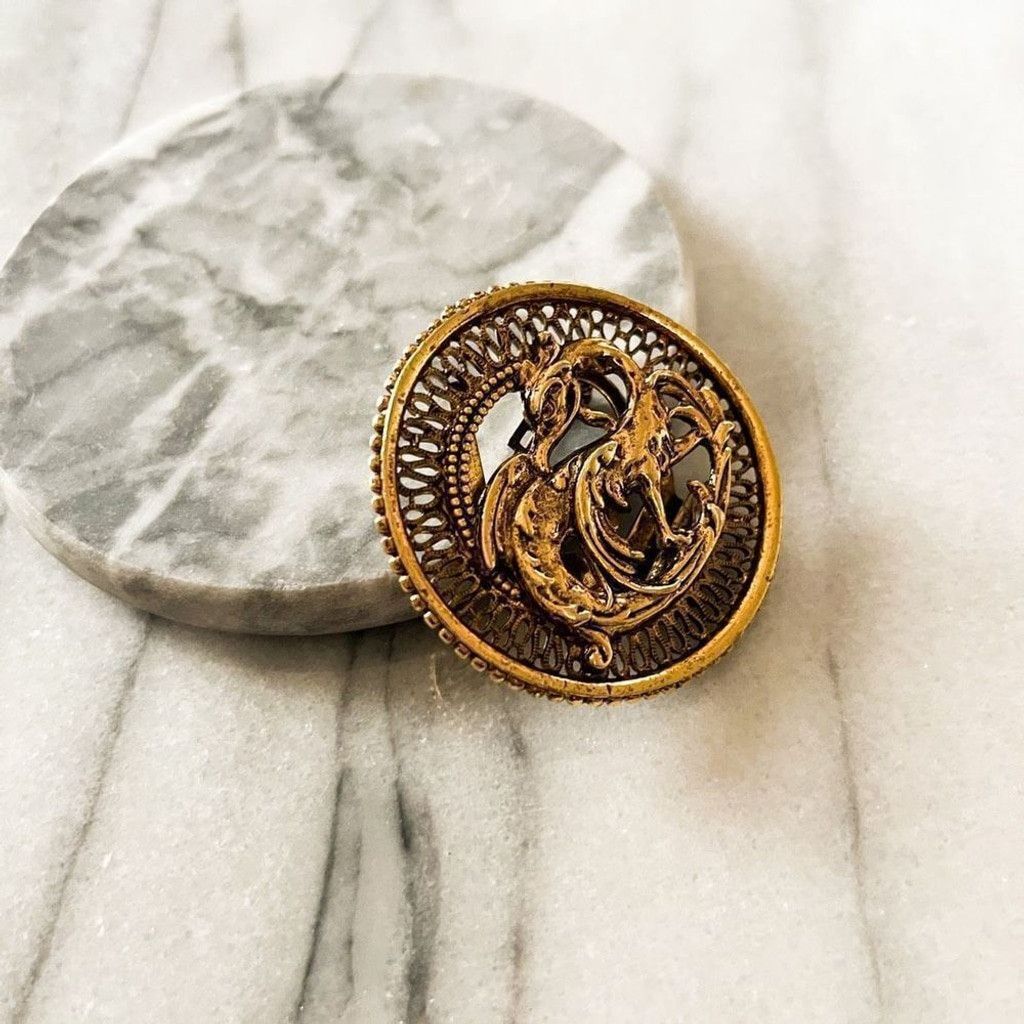 Vintage Vintage Arthur Pepper Signed ART Dragon Brooch Clip Size ONE SIZE - 3 Thumbnail