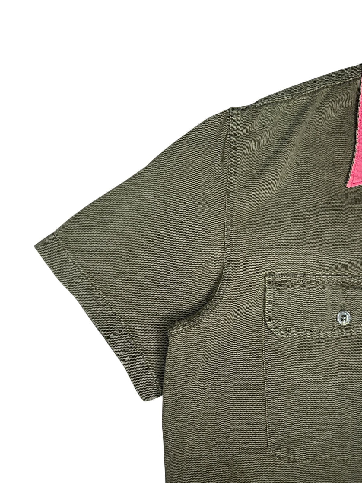 Helmut Lang S/S 97 Contrast Collar Military Shirt Size US L / EU 52-54 / 3 - 4 Thumbnail