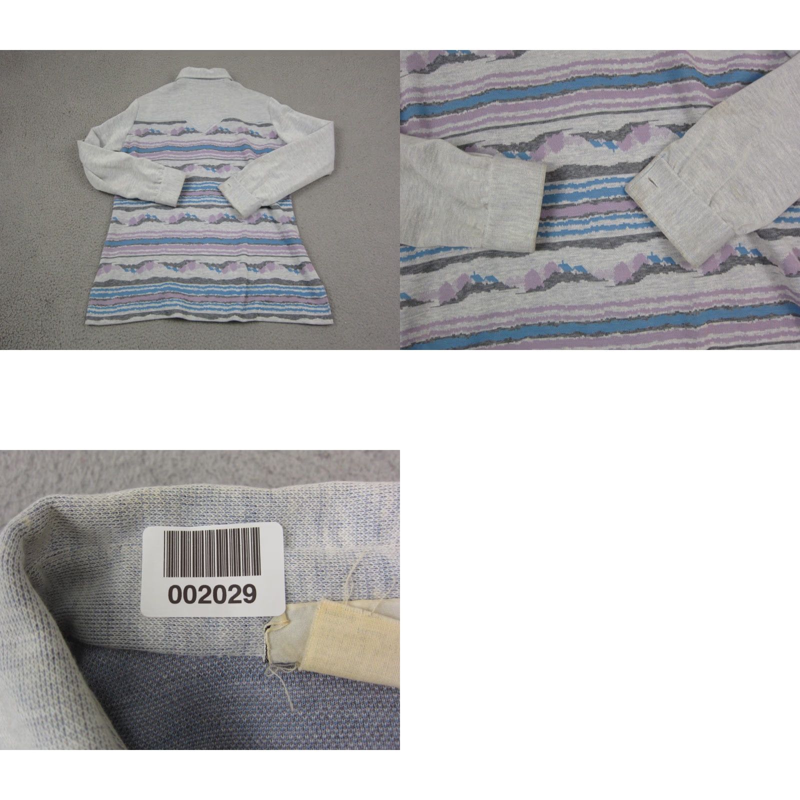 Doublet VINTAGE The Towner Shirt Womens L Gray Blue 70s 60s Fair Isle Button-Up Knit Cardigan? Size L / US 10 / IT 46 - 10 Thumbnail