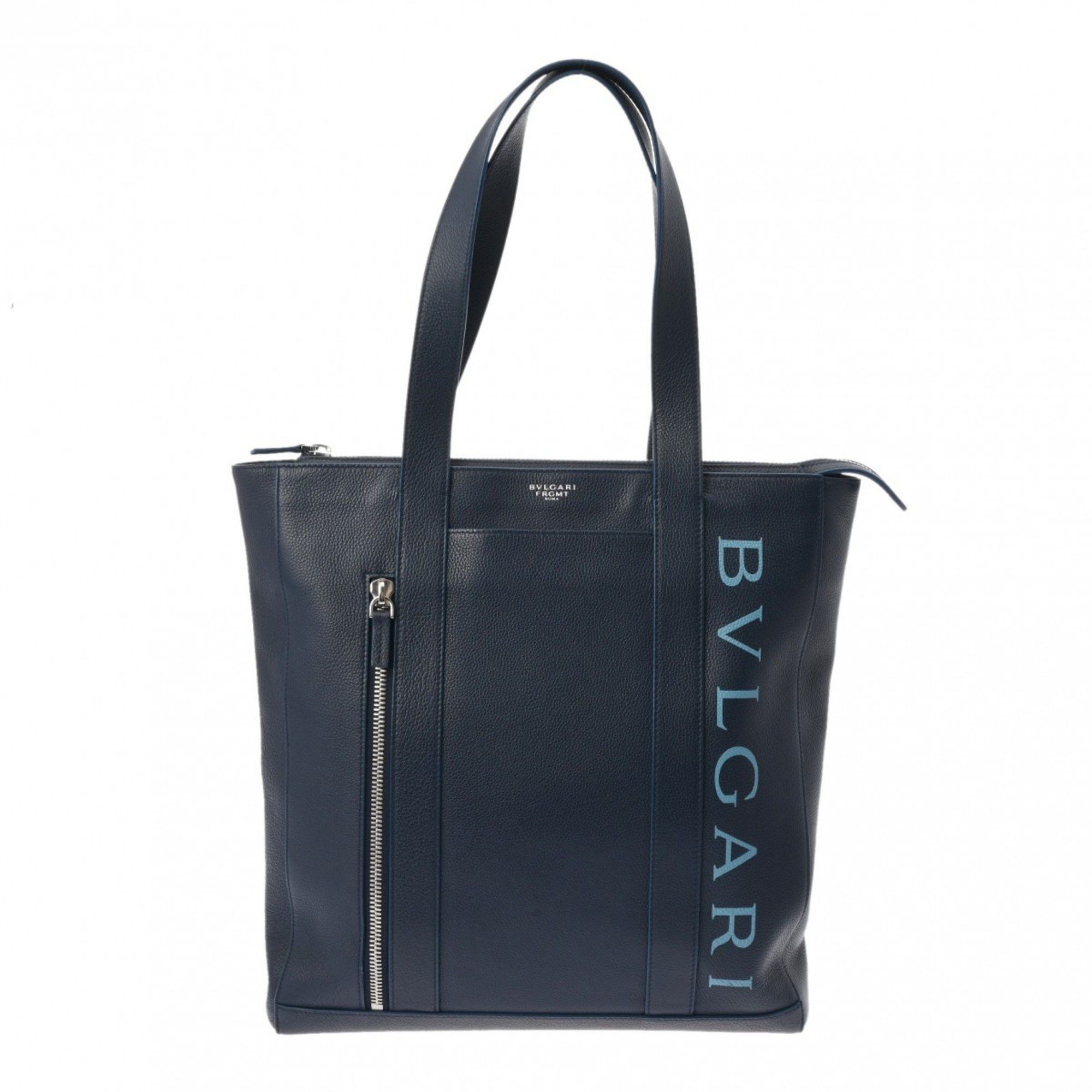 Bvlgari BVLGARI Fragment Collaboration Dark Blue Men's Leather Tote Bag Size ONE SIZE - 1 Thumbnail