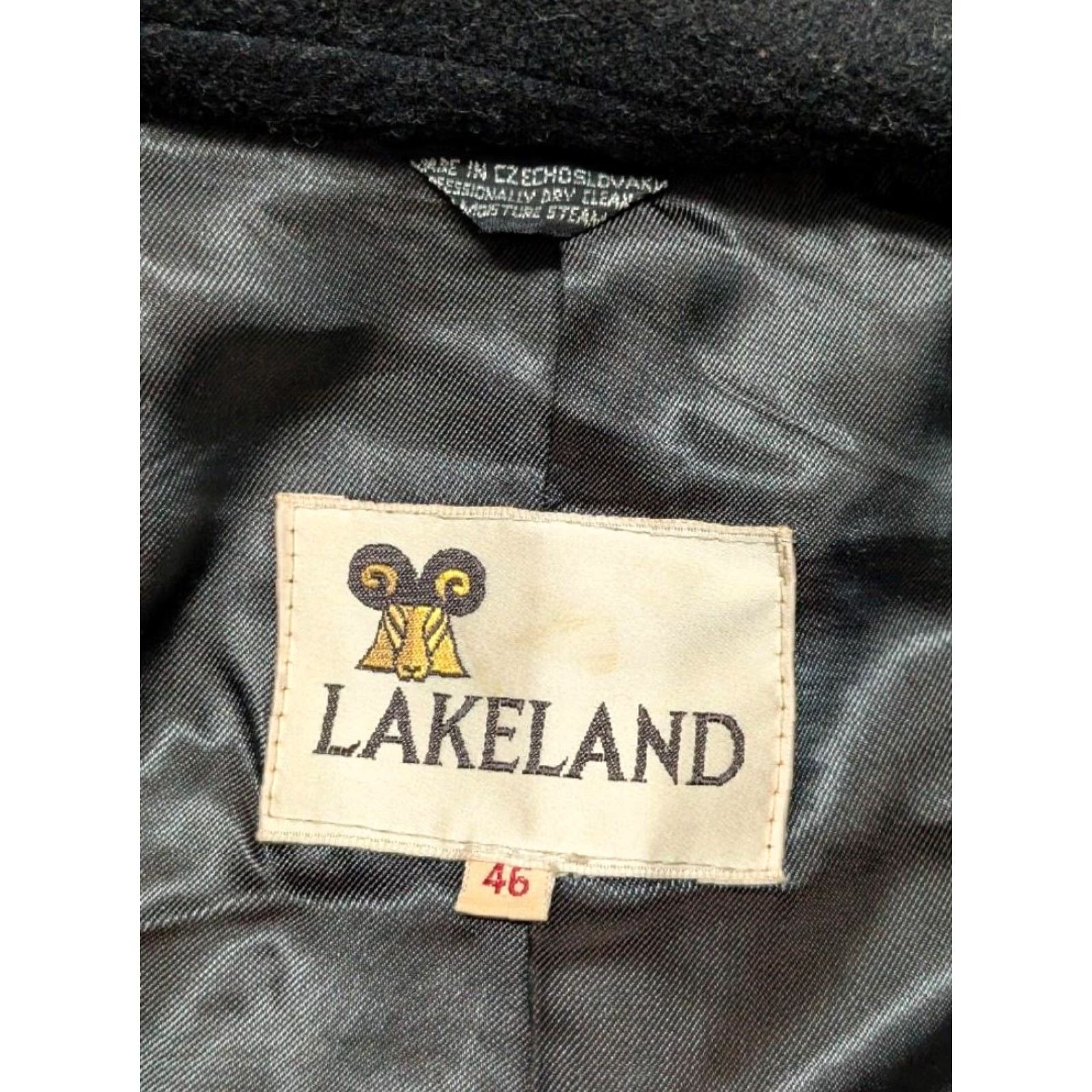 Vintage VINTAGE Lakeland overcoat XL Belted Wool Black Coat Men 46 51" length 37" arms Trench Long Belted Size US XL / EU 56 / 4 - 7 Thumbnail