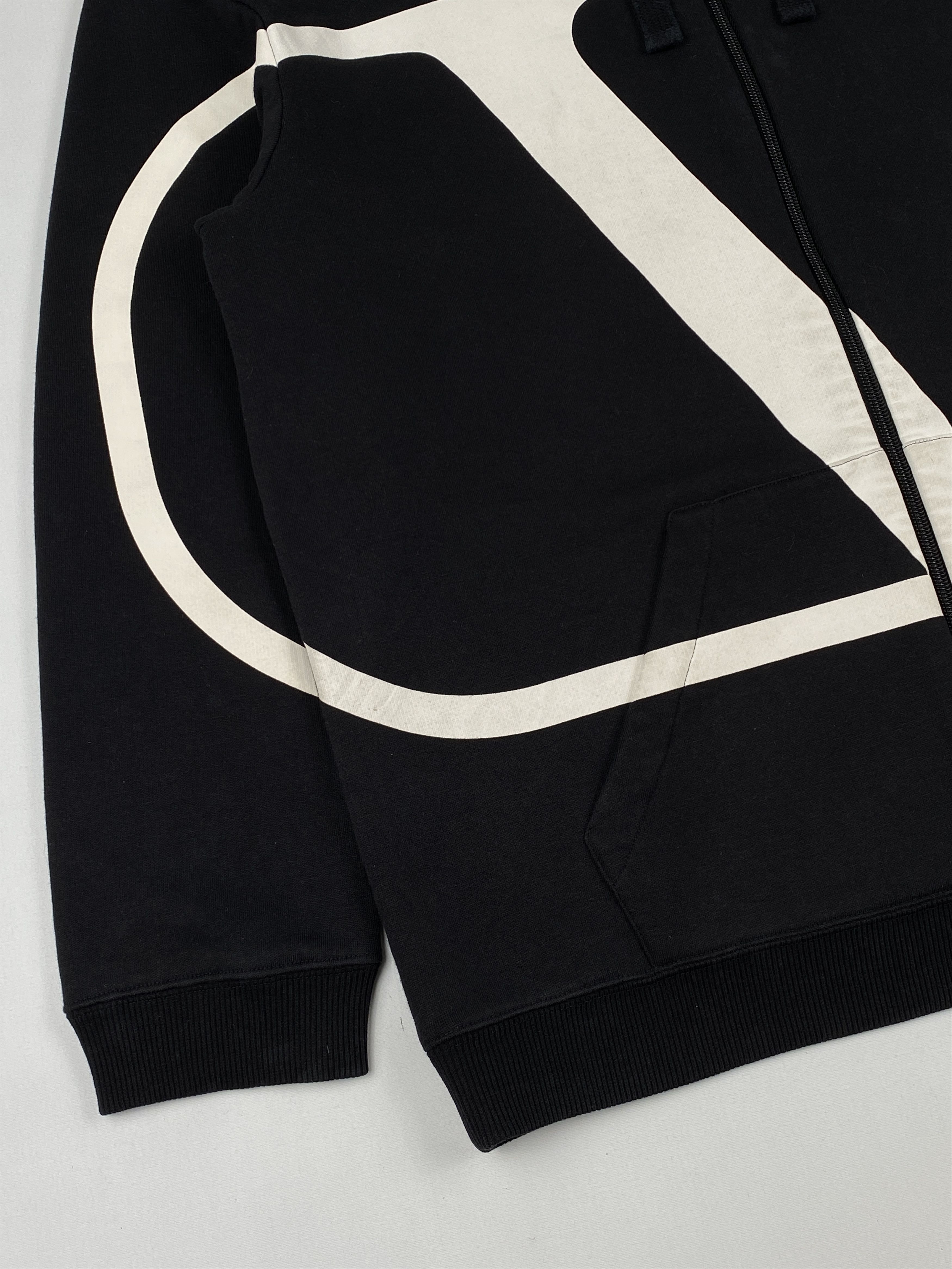 Valentino Garavani Go Logo Print Black Zipped Hoodie Size US XS / EU 42 / 0 - 7 Thumbnail