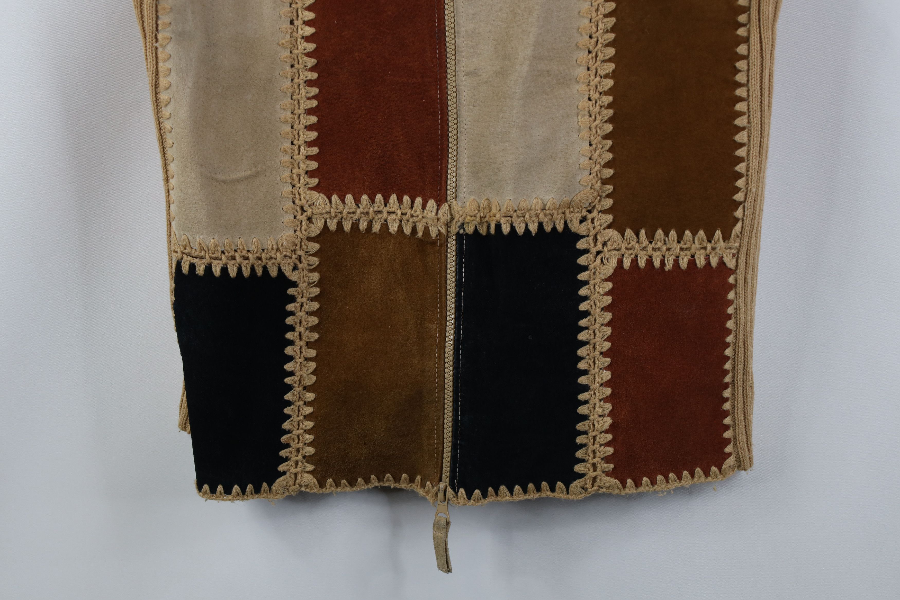 Vintage Vintage 90s Streetwear Patchwork Knit Sweater Vest Jacket Size L / US 10 / IT 46 - 3 Thumbnail