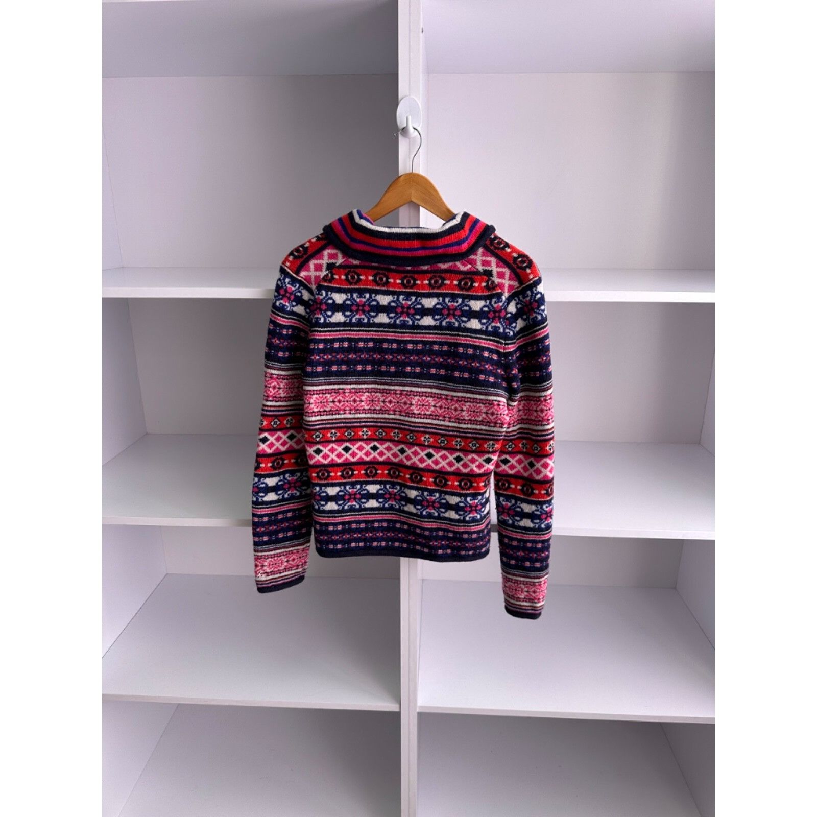 Bogner VTG Bogner Fire+Ice Woman Wool Multicolored Cardigan Sweater Size M / US 6-8 / IT 42-44 - 8 Thumbnail