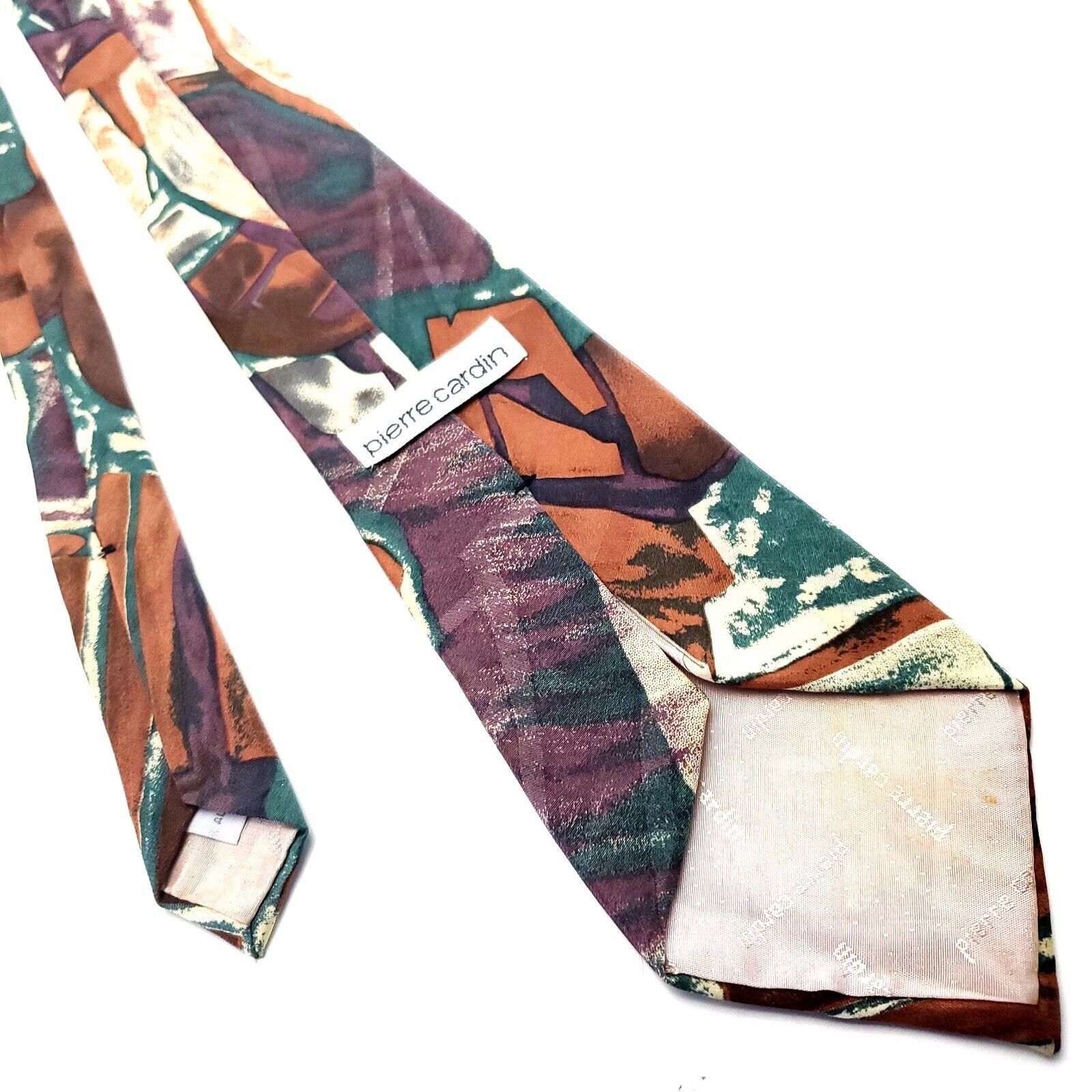 Pierre Cardin Pierre Cardin Multi Colored Silk Tie Woven Short Wide Floral Size ONE SIZE - 3 Thumbnail