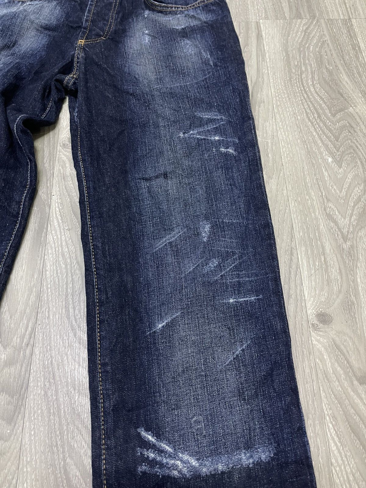 Dolce & Gabbana DOLCE & GABBANA Men’s Distressed Denim Blue Black Logo Size US 32 / EU 48 - 10 Thumbnail