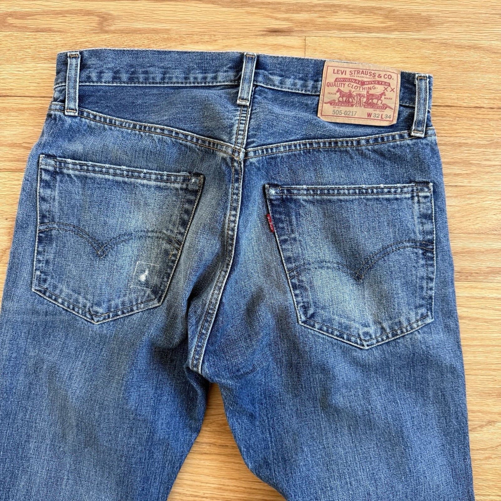 Levi's Vintage Clothing Levi's Vintage Clothing LVC 505 1967 Repaired Selvedge Denim Size US 32 / EU 48 - 9 Thumbnail