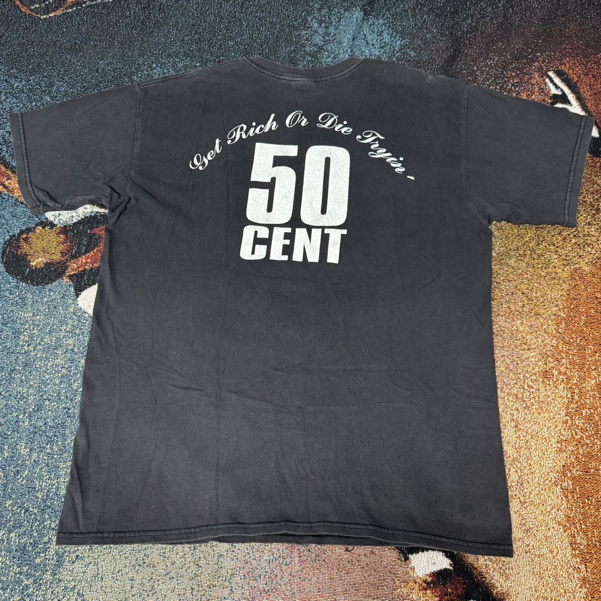 50 Cent × Rap Tees × Vintage VINTAGE 50 CENT G-UNIT NO MERCY NO FEAR RAP TEE BLACK Size US L / EU 52-54 / 3 - 4 Thumbnail