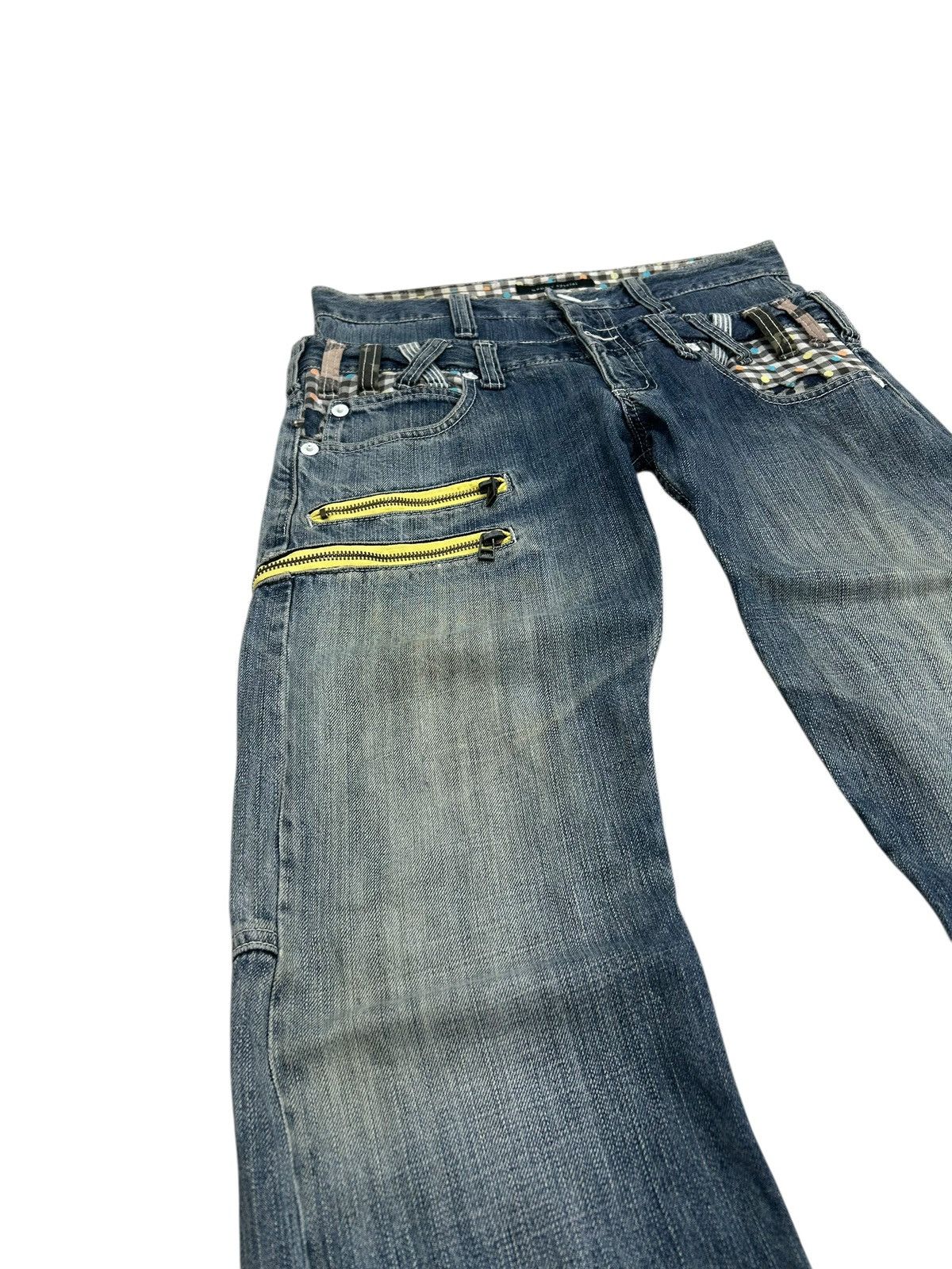 Japanese Brand Vintage Memory Special Double Waist Zipper Mud Washed Junya Size US 30 / EU 46 - 6 Thumbnail
