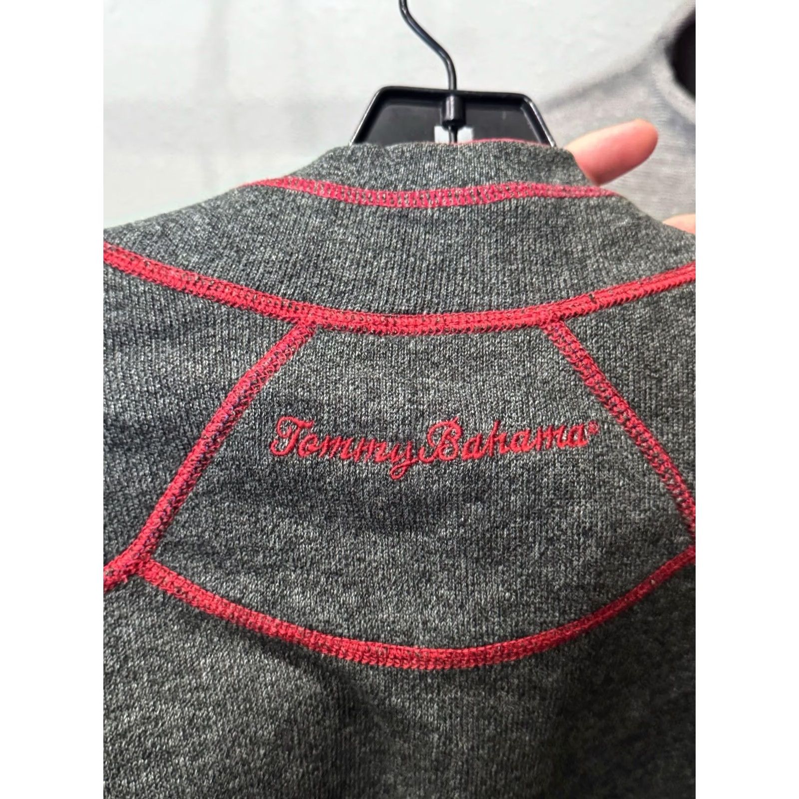 Tommy Bahama Tommy Bahama Sweater Red Gray Reversible Zip Large L Mens Size US L / EU 52-54 / 3 - 6 Thumbnail