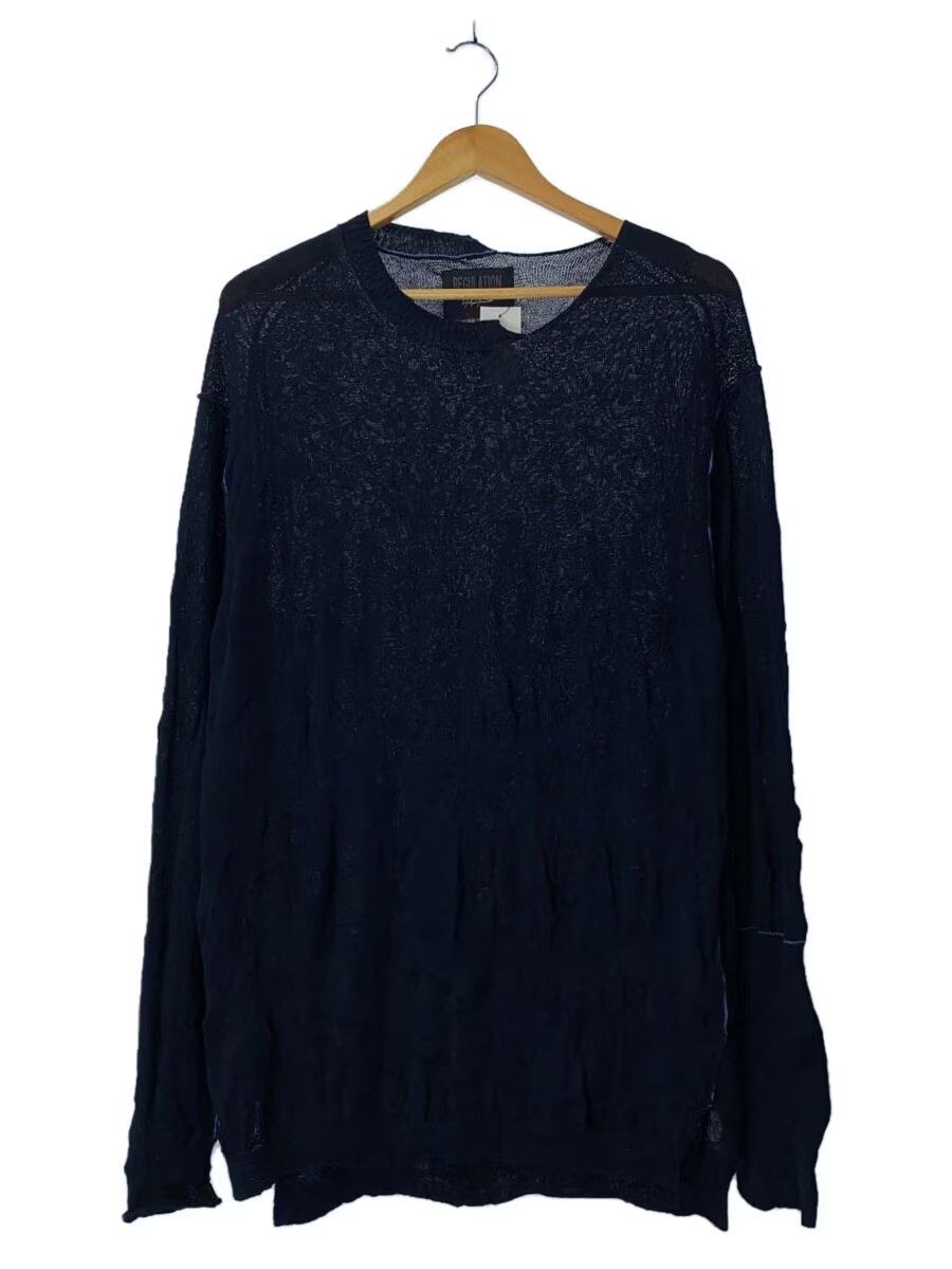 Yohji Yamamoto Contrast Exposed Stitch Knit Sweater Size US L / EU 52-54 / 3 - 1 Thumbnail