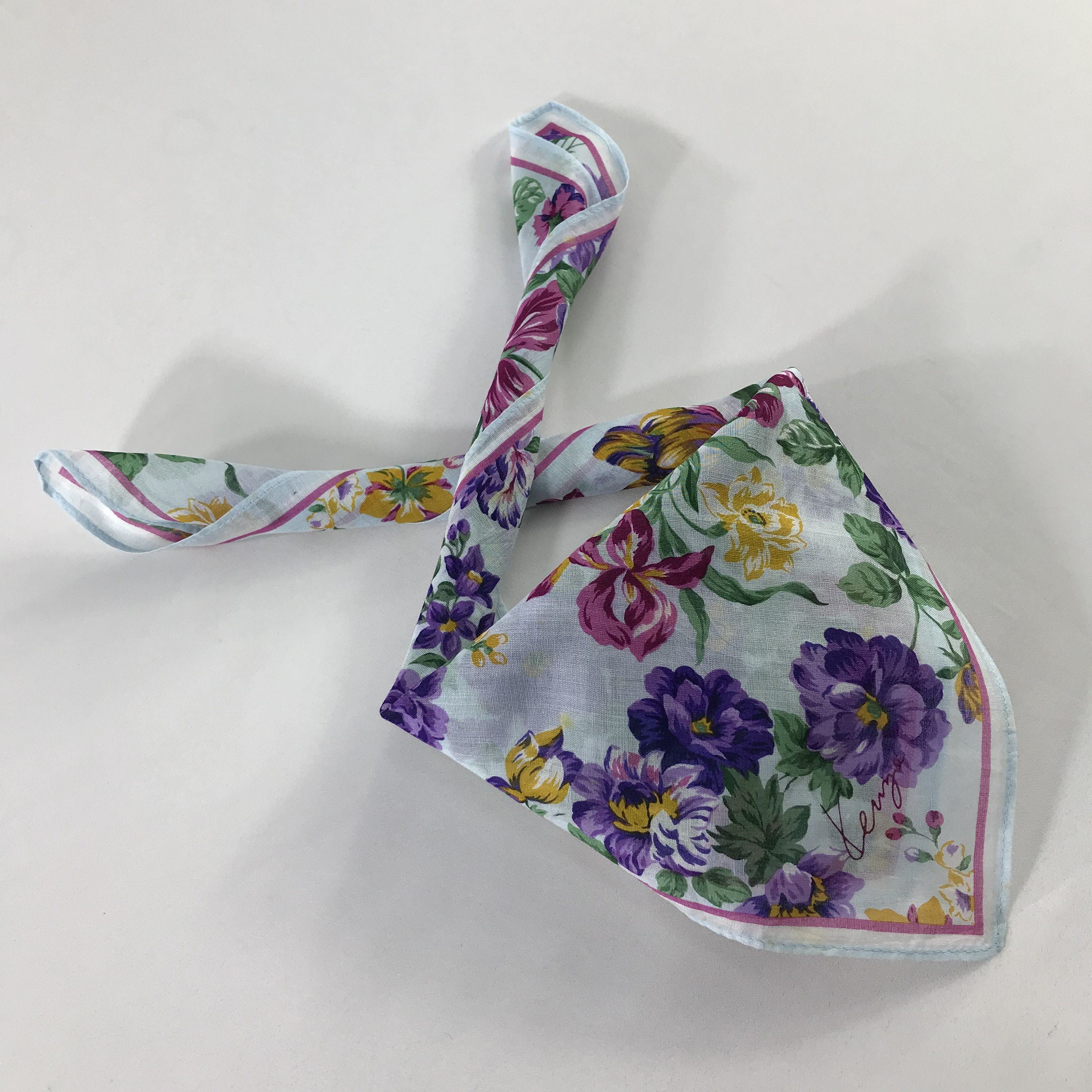 Kenzo × Vintage Kenzo Bandana / Handkerchief / Neckerchief - S594 Size ONE SIZE - 4 Thumbnail