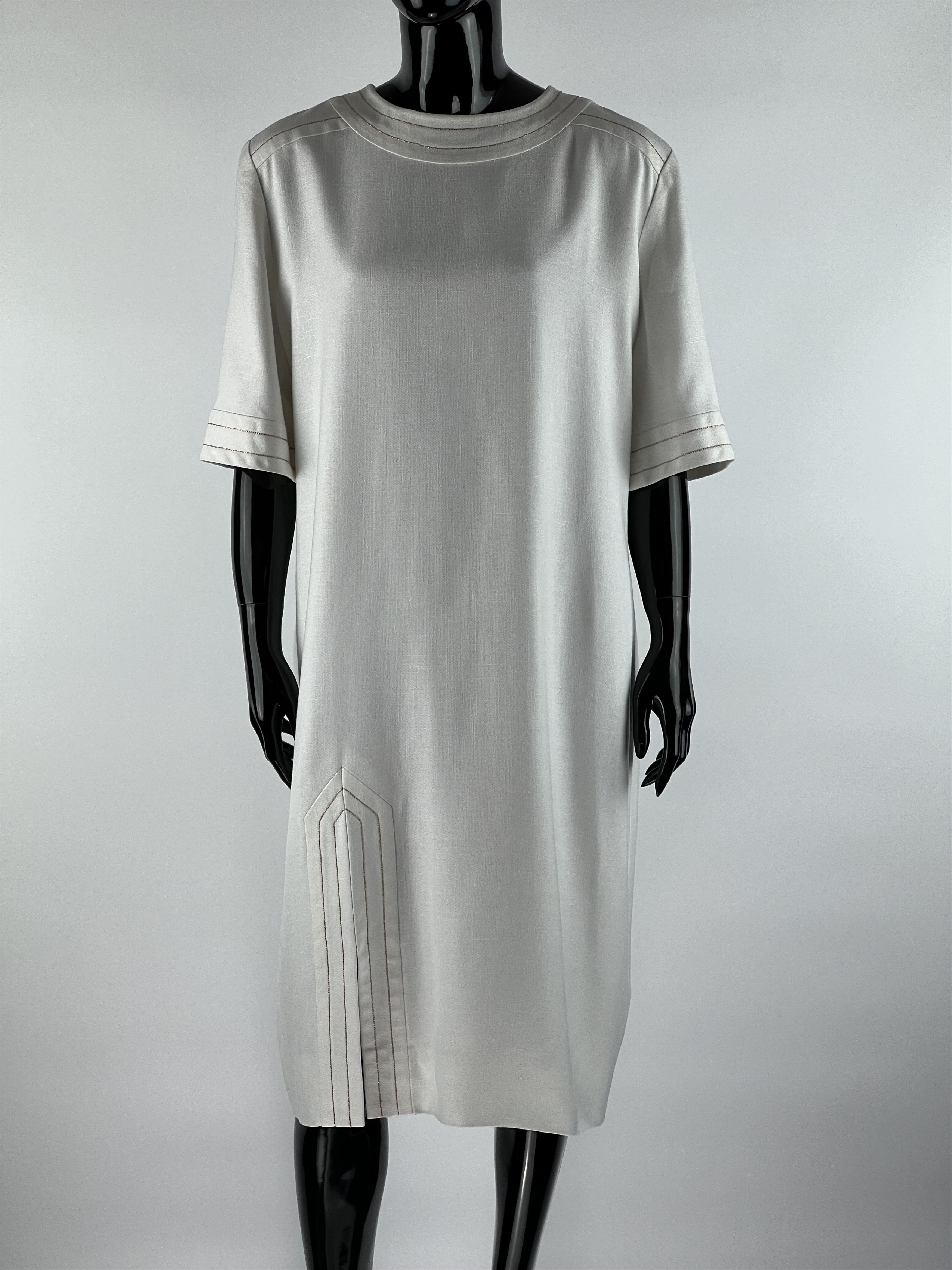 Givenchy 70s Rare VTG Givenchy Nouvelle Boutique Linen Midi Dress Size M / US 6-8 / IT 42-44 - 1 Thumbnail