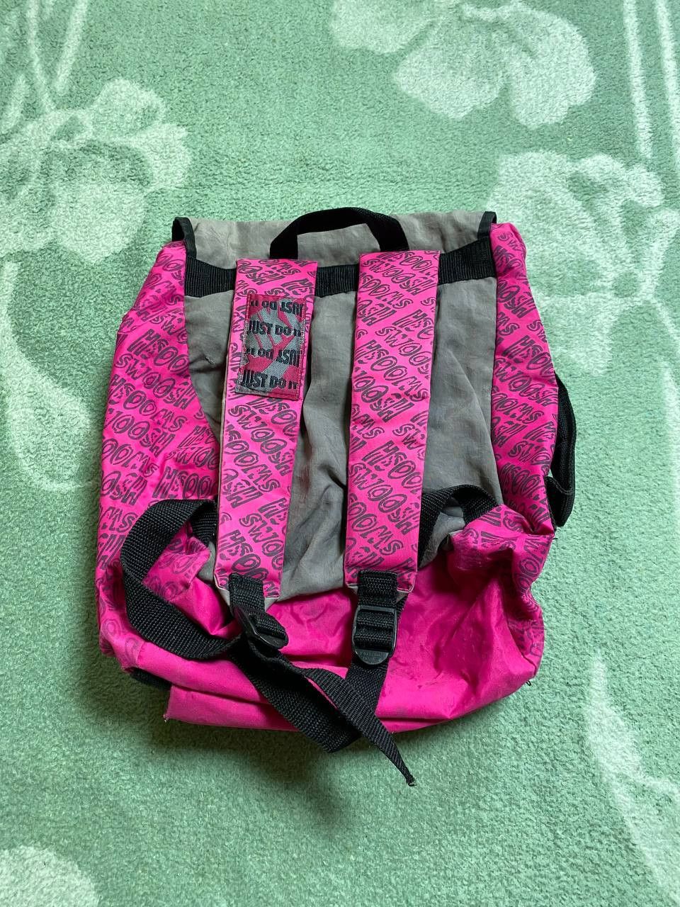 Nike Backpacks big logo Vintage Nike pink print streetwear Y2K Size ONE SIZE - 15 Thumbnail