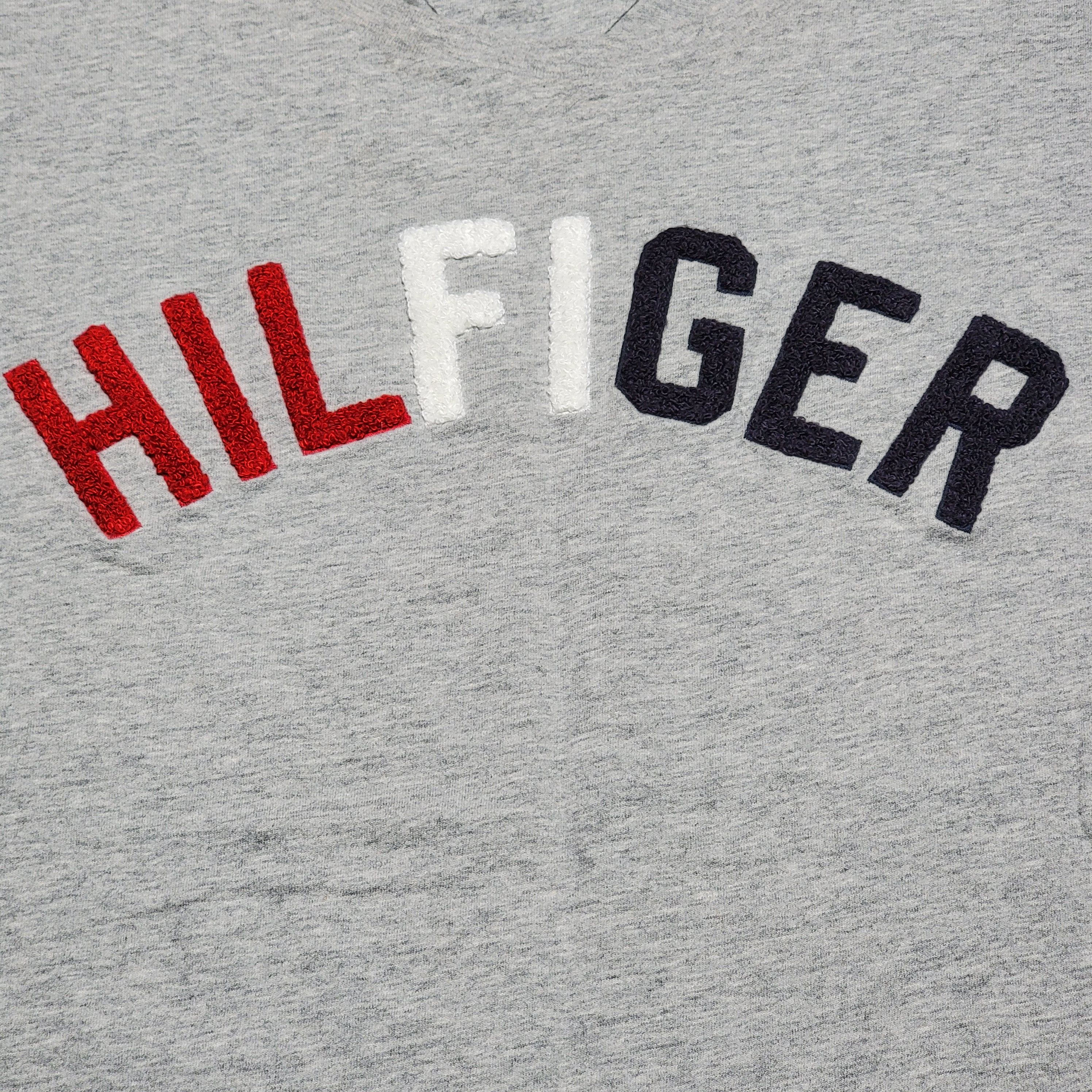 Tommy Hilfiger Tommy Hilfiger Tee - Grey with Raised Letters - Size Large Size L / US 10 / IT 46 - 2 Thumbnail