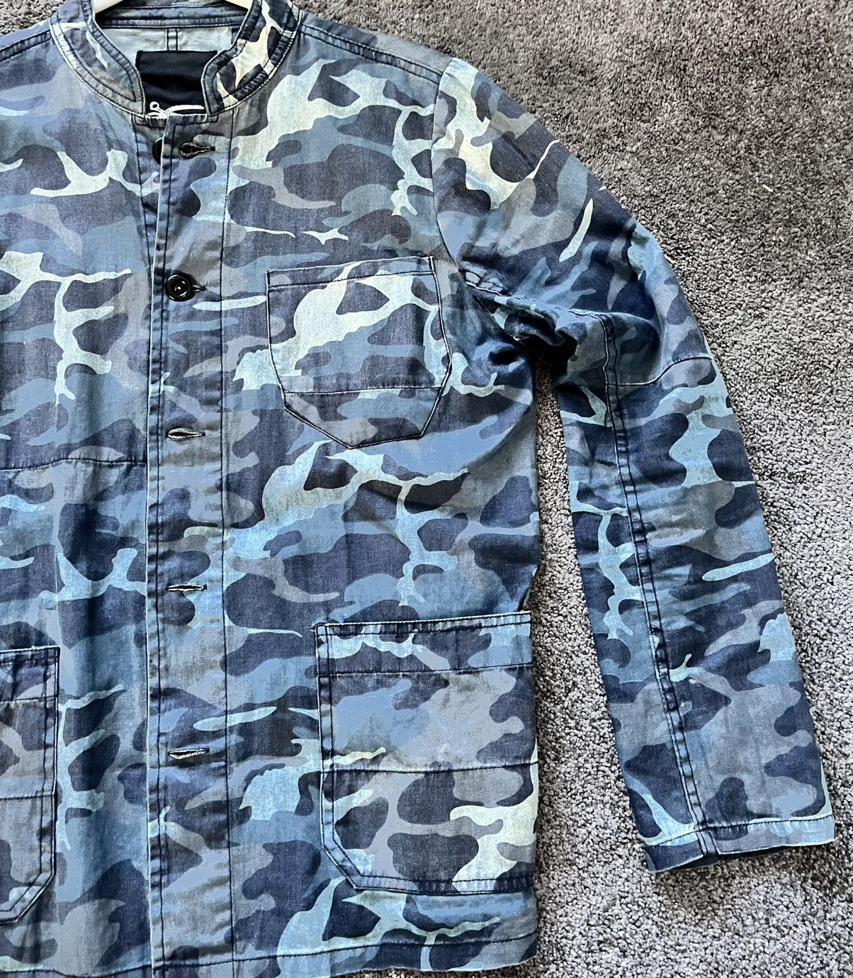 DENHAM Denham mens blue camo shirt/jacket chore Size US M / EU 48-50 / 2 - 6 Thumbnail