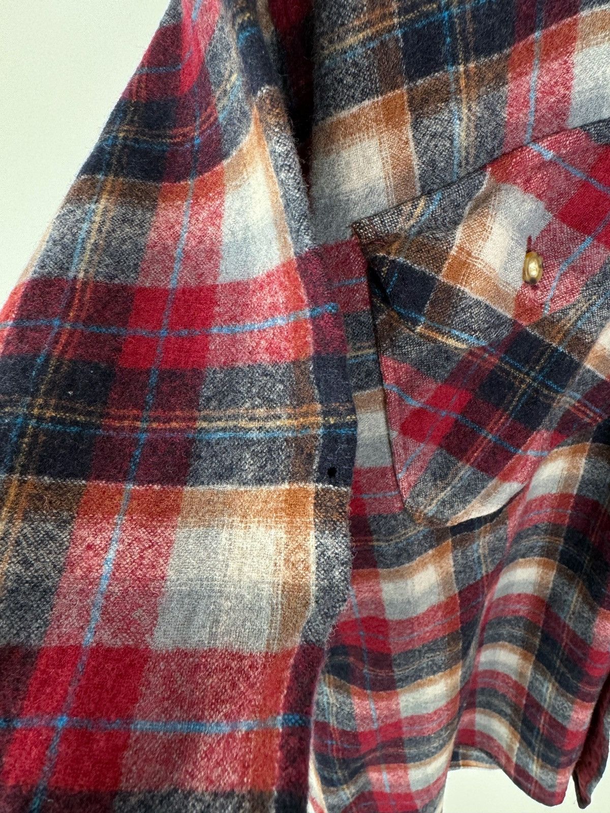 Flannel × Pendleton × Vintage 60-70s Vintage Pendleton Flannel Wool Chest Pocket Shirt Size US L / EU 52-54 / 3 - 7 Thumbnail