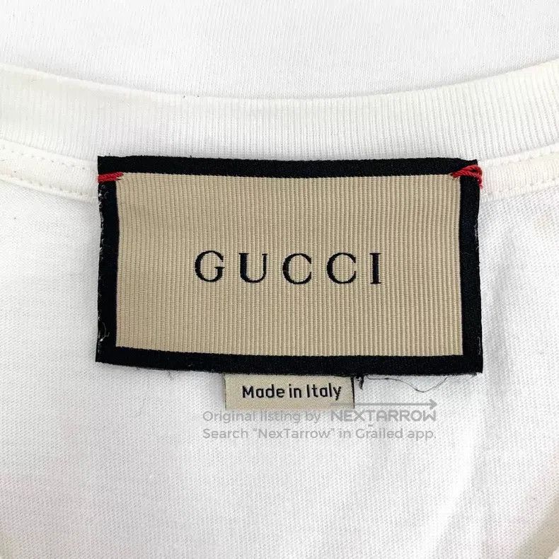 Gucci Gucci White logo letter sequin design cotton round-neck sh Size XXS / US 00 / IT 34 - 5 Thumbnail