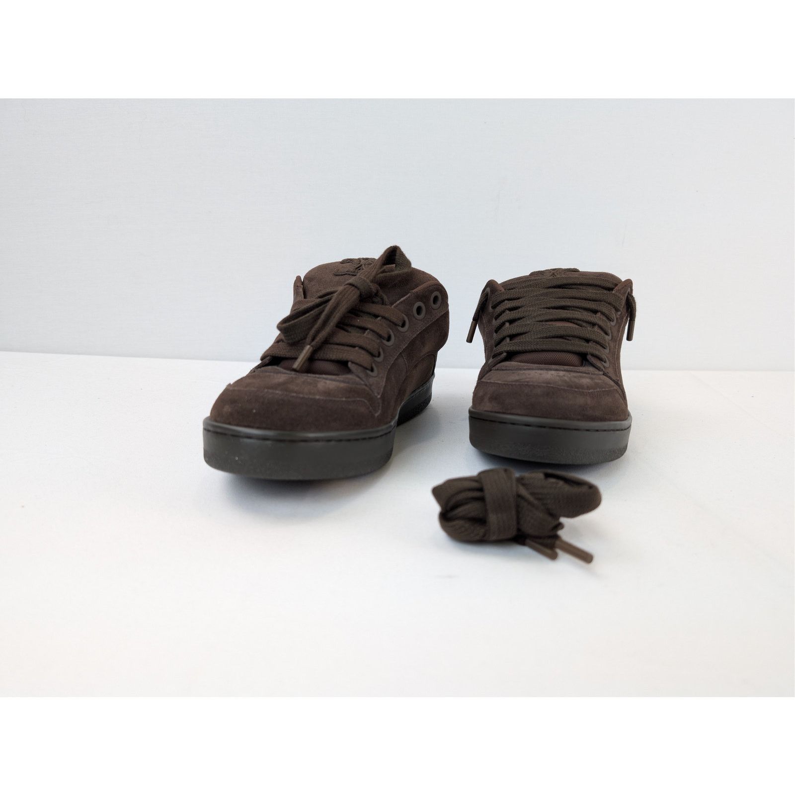 Celine o1rshd1 Suede Calfskin & Mesh Huntington Low top Sneakers Size US 10 / EU 43 - 7 Thumbnail