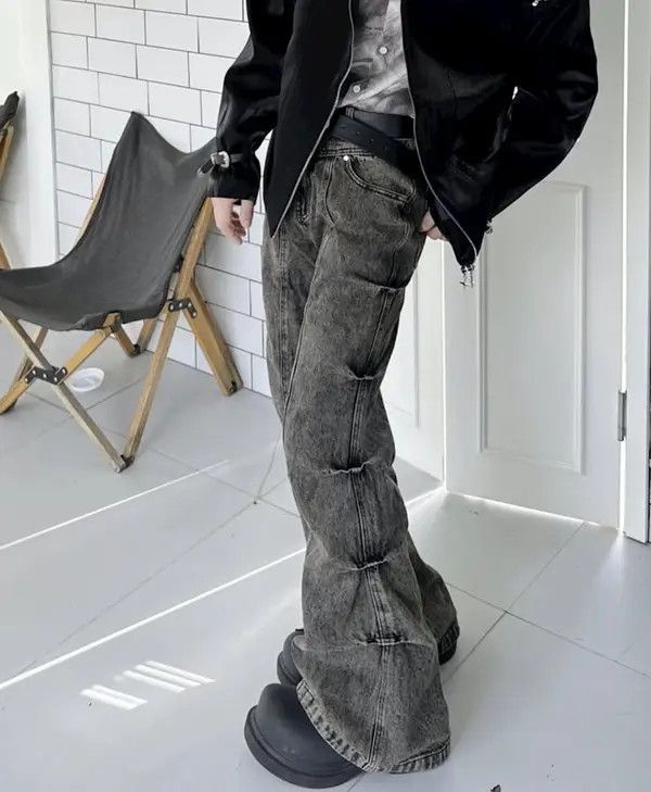 Jean Y2k Cargo Flared Stack Jeans Wide Leg Bootcut Stacked Size US 32 / EU 48 - 1 Thumbnail