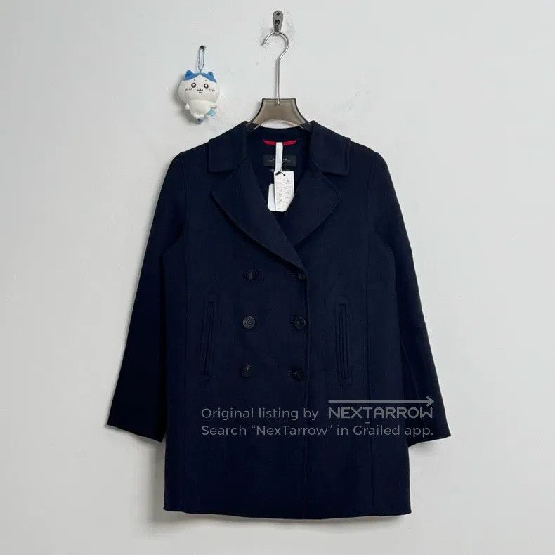 Max Mara Black Wool Trench Coat