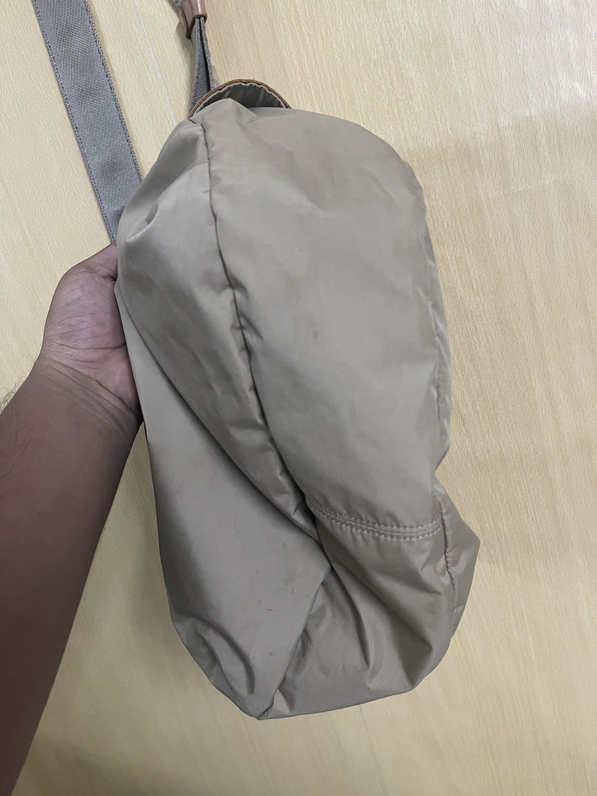 Y's × Yohji Yamamoto Yohji Yamamoto Sling Messenger Bag Nylon with Leather Trim Size ONE SIZE - 16 Thumbnail