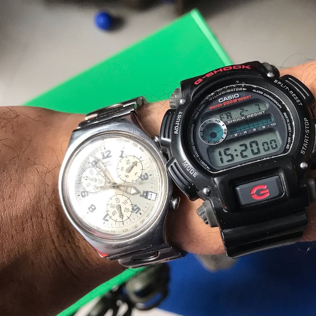 Le Grande Bleu (L.G.B.) × Swatch × Swissgear Vintage SWATCH IRONY AG1999 CADMOS WHITE YCS411G STEELquartz Size ONE SIZE - 9 Thumbnail