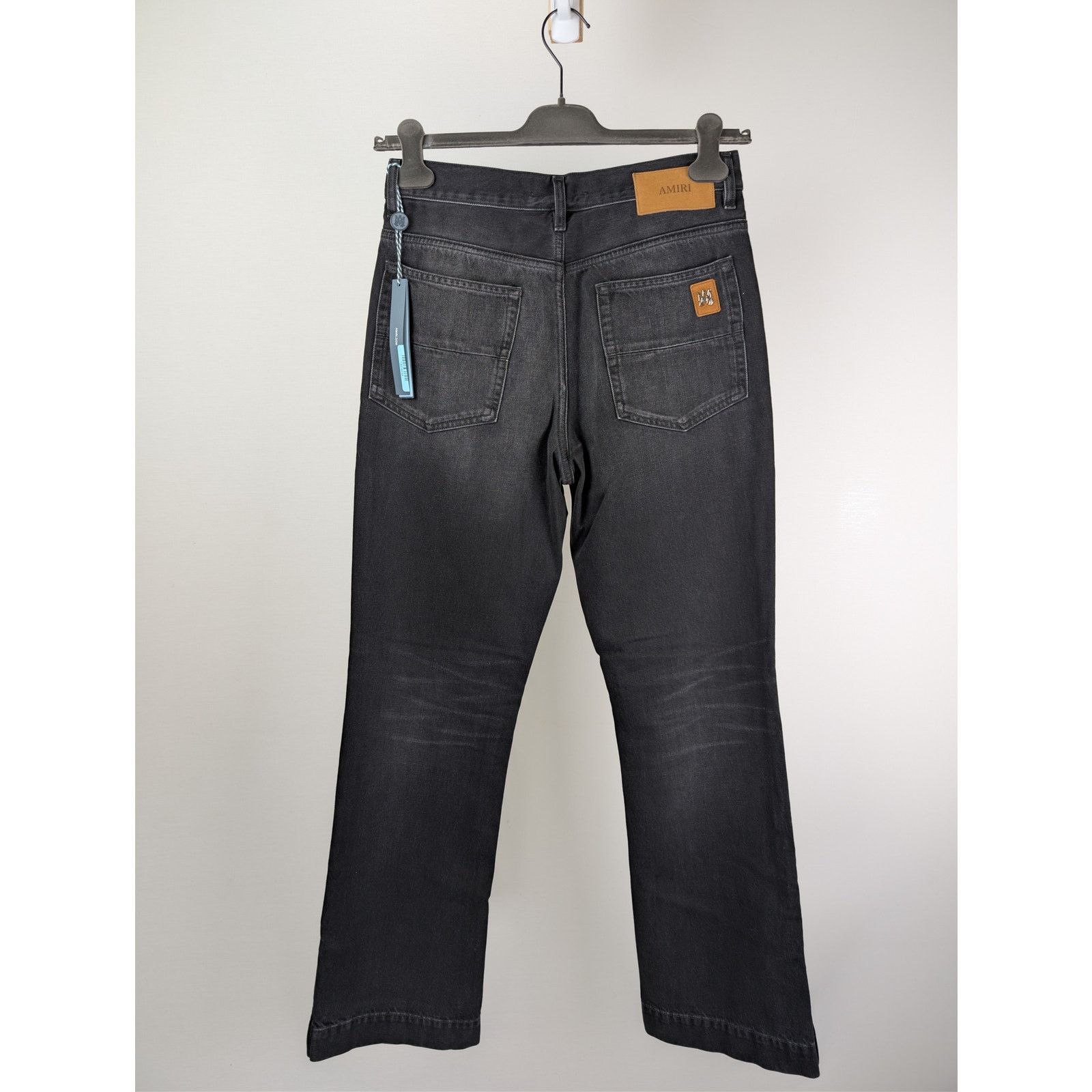 Amiri o1rshd1 Straight Leg Flare Jean Denim in Vintage Black Size US 32 / EU 48 - 11 Thumbnail