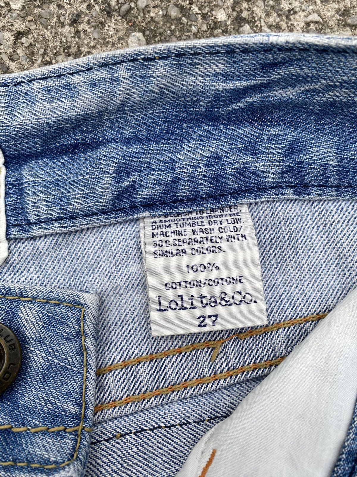 If Six Was Nine × Japanese Brand × Tornado Mart 1990s - Lolita Jeans Japan Claws Mark Washed Flare Denim Size US 29 - 18 Thumbnail