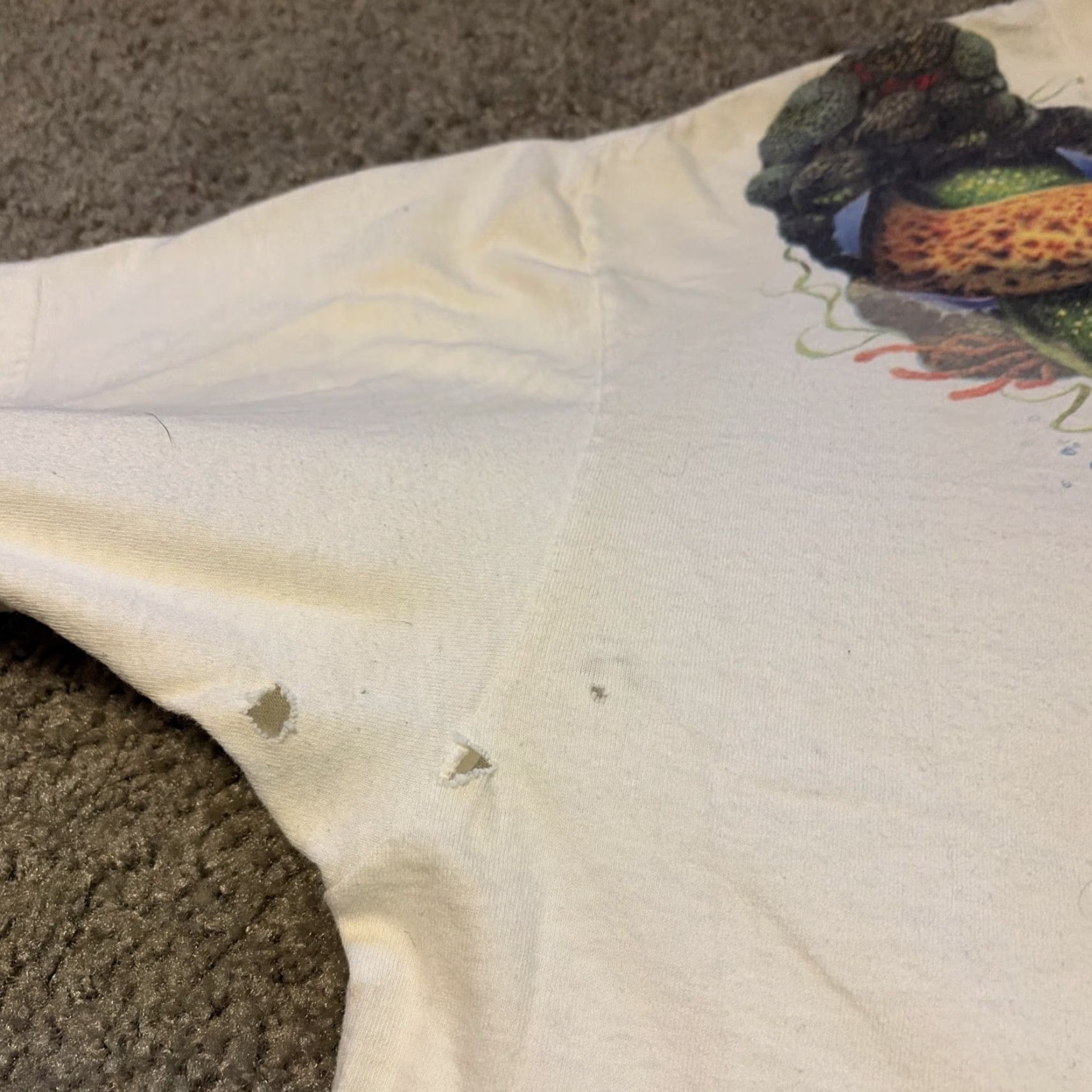 Vintage VINTAGE It’s A Moray Eel Nature Animal Funny White T-Shirt XL Mens Size US XL / EU 56 / 4 - 5 Thumbnail