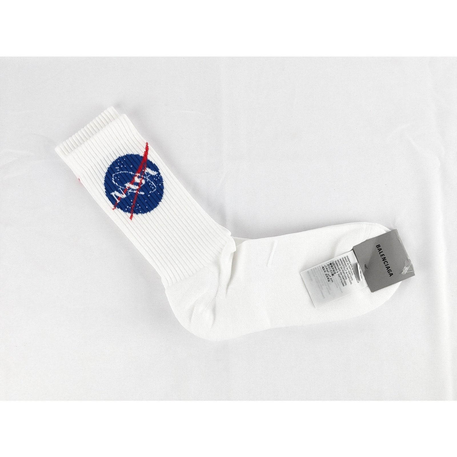 Balenciaga o1rshd1 Size: XL / Nasa Socks in White Size ONE SIZE - 3 Thumbnail