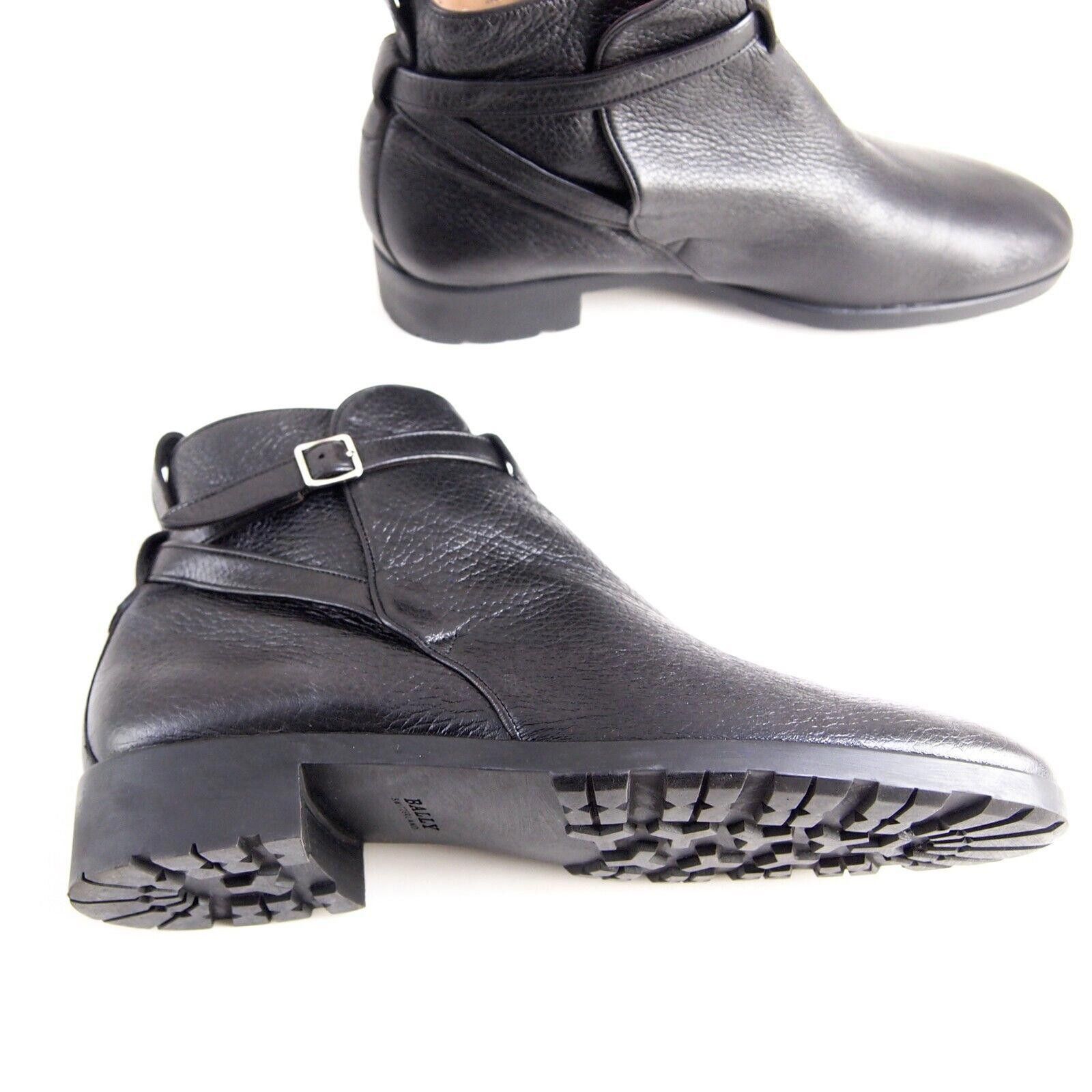 Bally Dayana Jodhpur Boots Black Leather Womens US 9.5 EU 40
