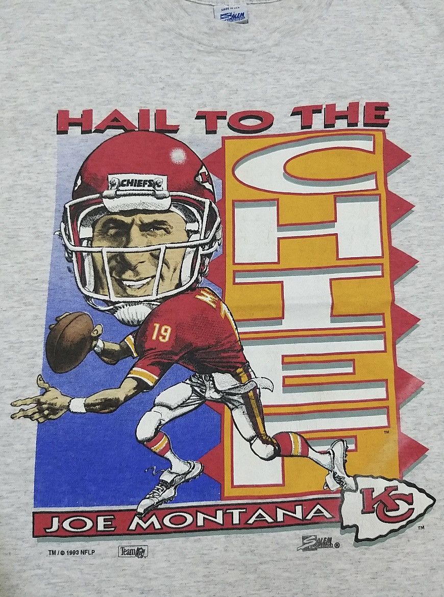NFL VINTAGE 90'S JOE MONTANA CHIEFS NFL 1993 T SHIRT Size US L / EU 52-54 / 3 - 3 Thumbnail