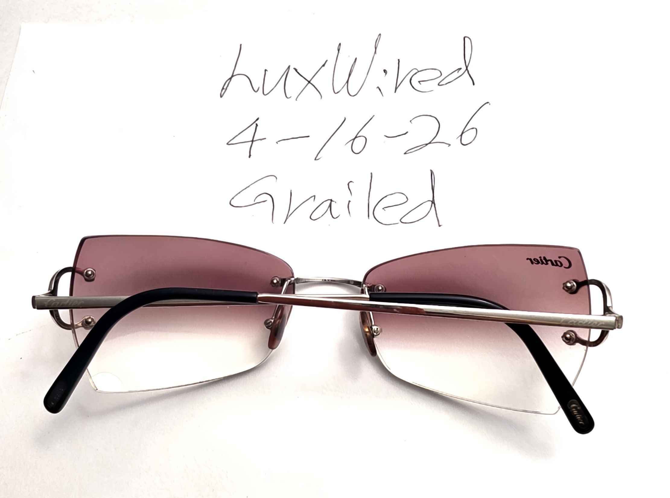 Cartier Authentic Cartier Piccadilly Silver Rimless Sunglasses Size ONE SIZE - 14 Thumbnail