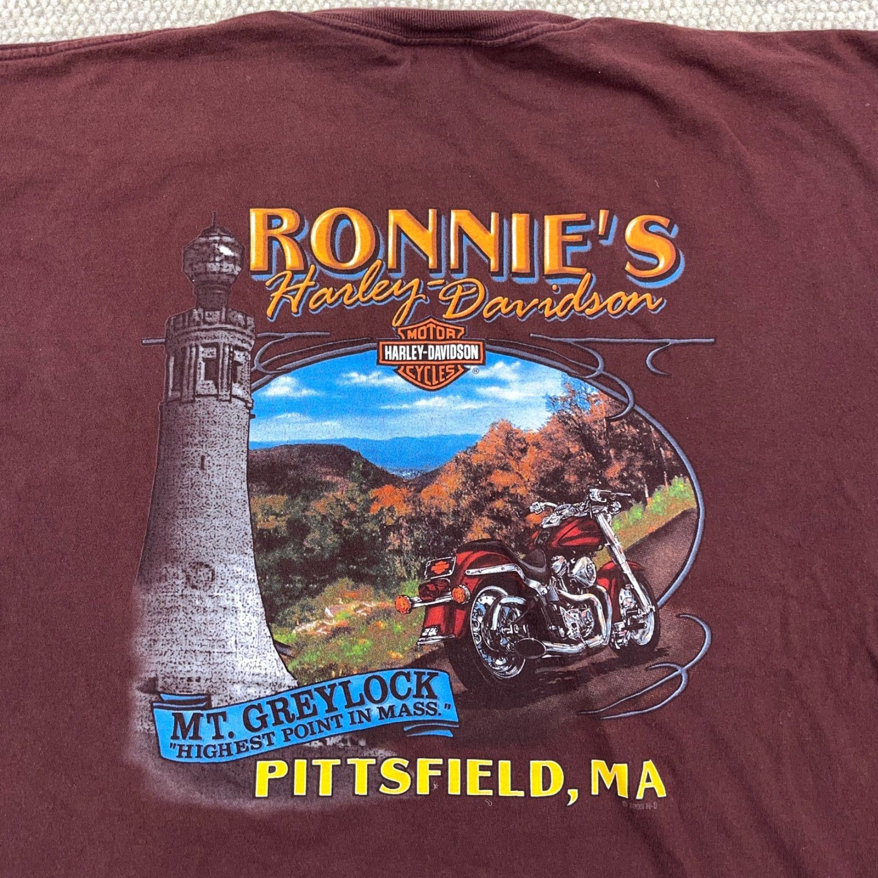 Harley Davidson VINTAGE Harley-Davidson Shirt Men XL Red Graphic Print 80s BikerMotorcycle T-Shirt Adult XLMen Size US XL / EU 56 / 4 - 3 Thumbnail