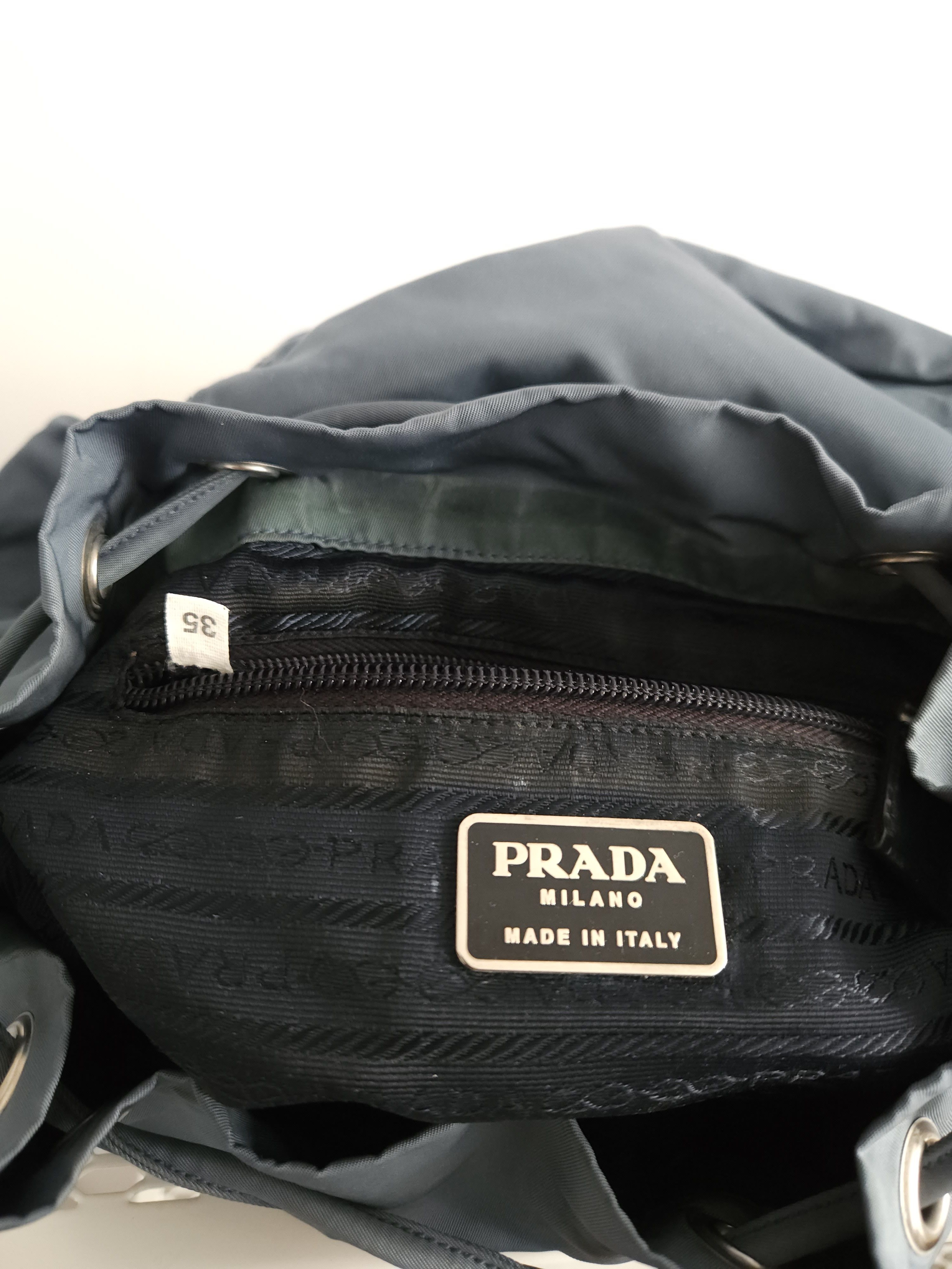 Prada Vintage 90s Prada nylon triangle logo mini cargo backpack Size ONE SIZE - 25 Thumbnail