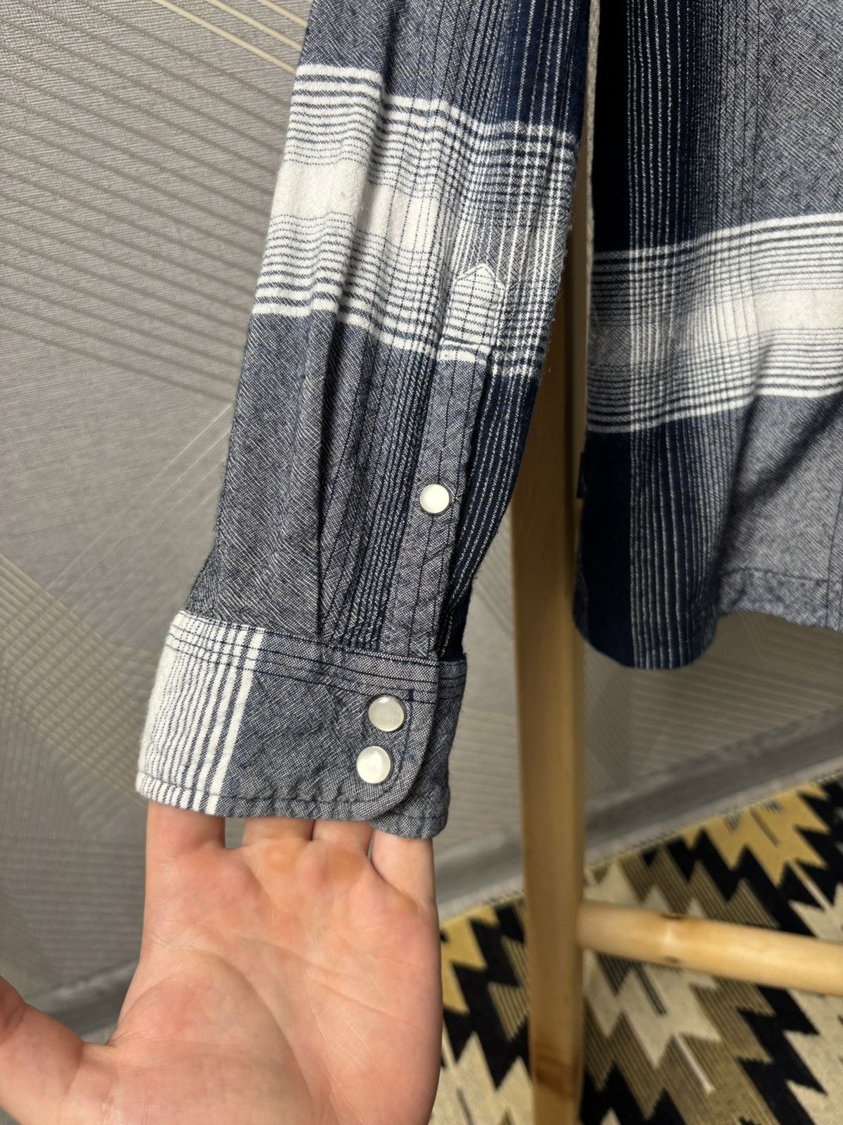 Stussy Stussy Shadow Plaid Western Button-Down Shirt L size Large Size US L / EU 52-54 / 3 - 8 Thumbnail