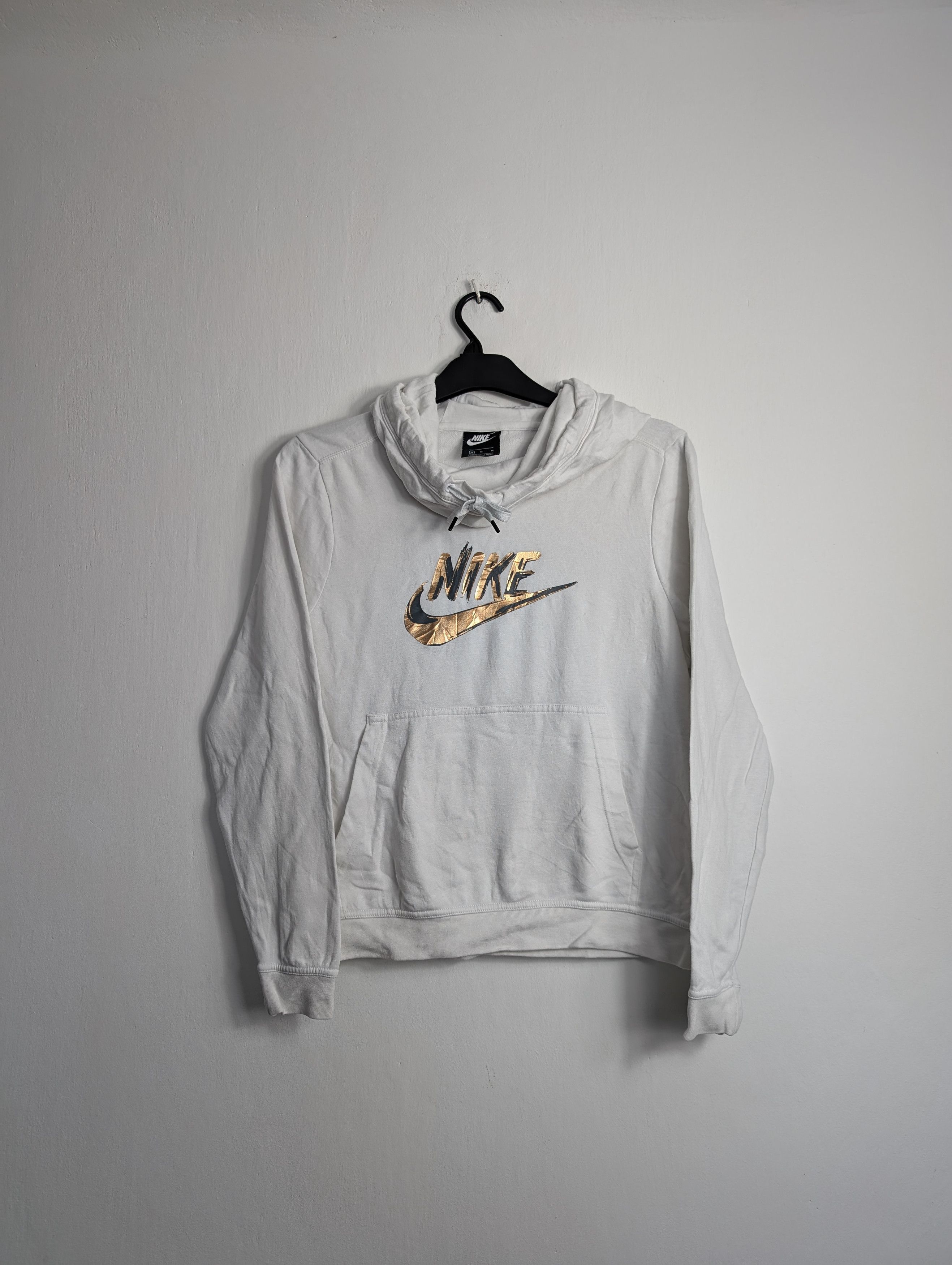 Nike Nike Sportswear White Gold Logo Hoodie Retro Y2K Size M / US 6-8 / IT 42-44 - 1 Thumbnail