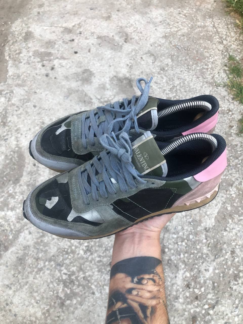 Valentino VERY RARE VALENTINO GARAVANI CAMOUFLAGE ROCKRUNNER FASHION Size US 6.5 / EU 39-40 - 12 Thumbnail